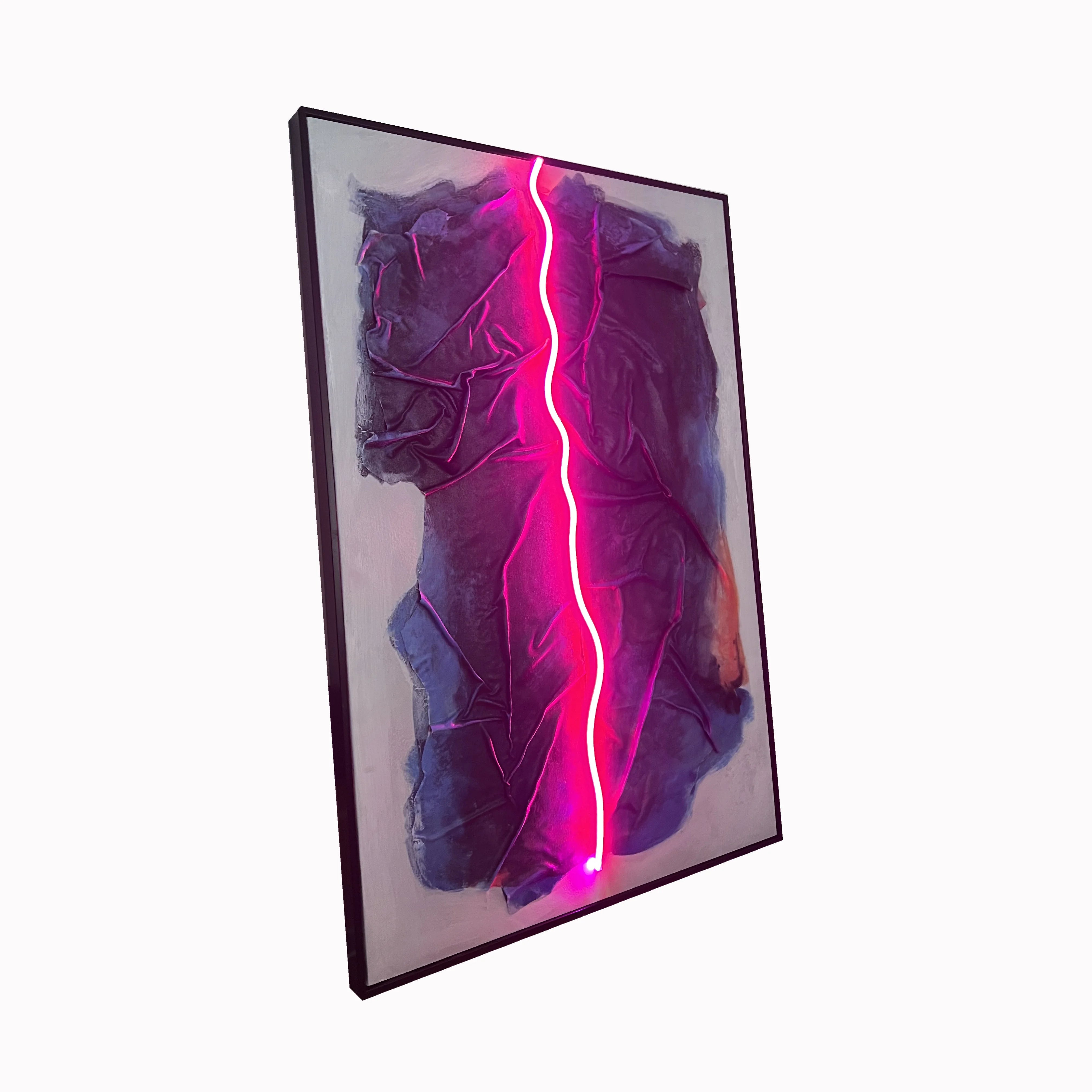 Neon Crease Wall Art Interior Moderna