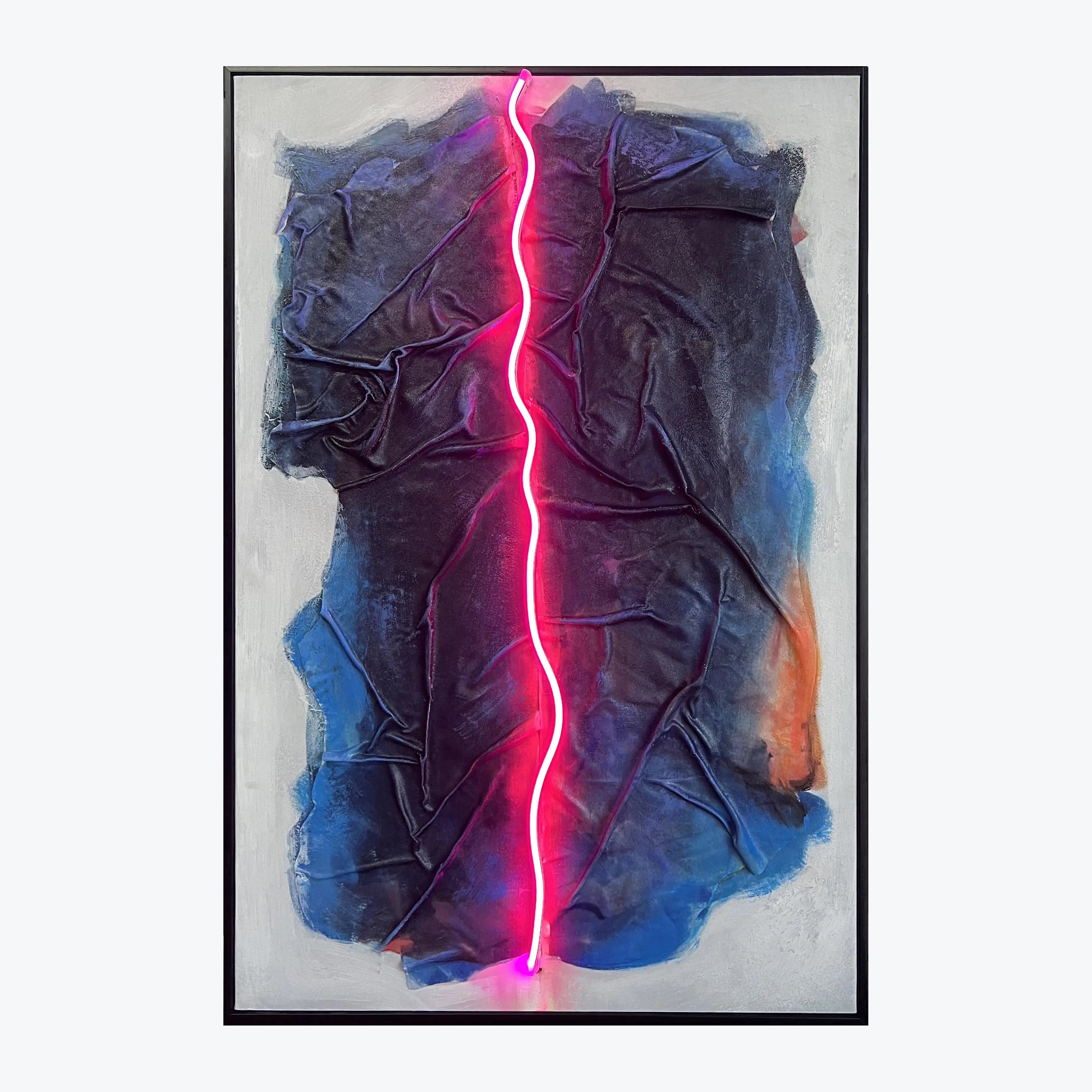 Neon Crease Wall Art Interior Moderna