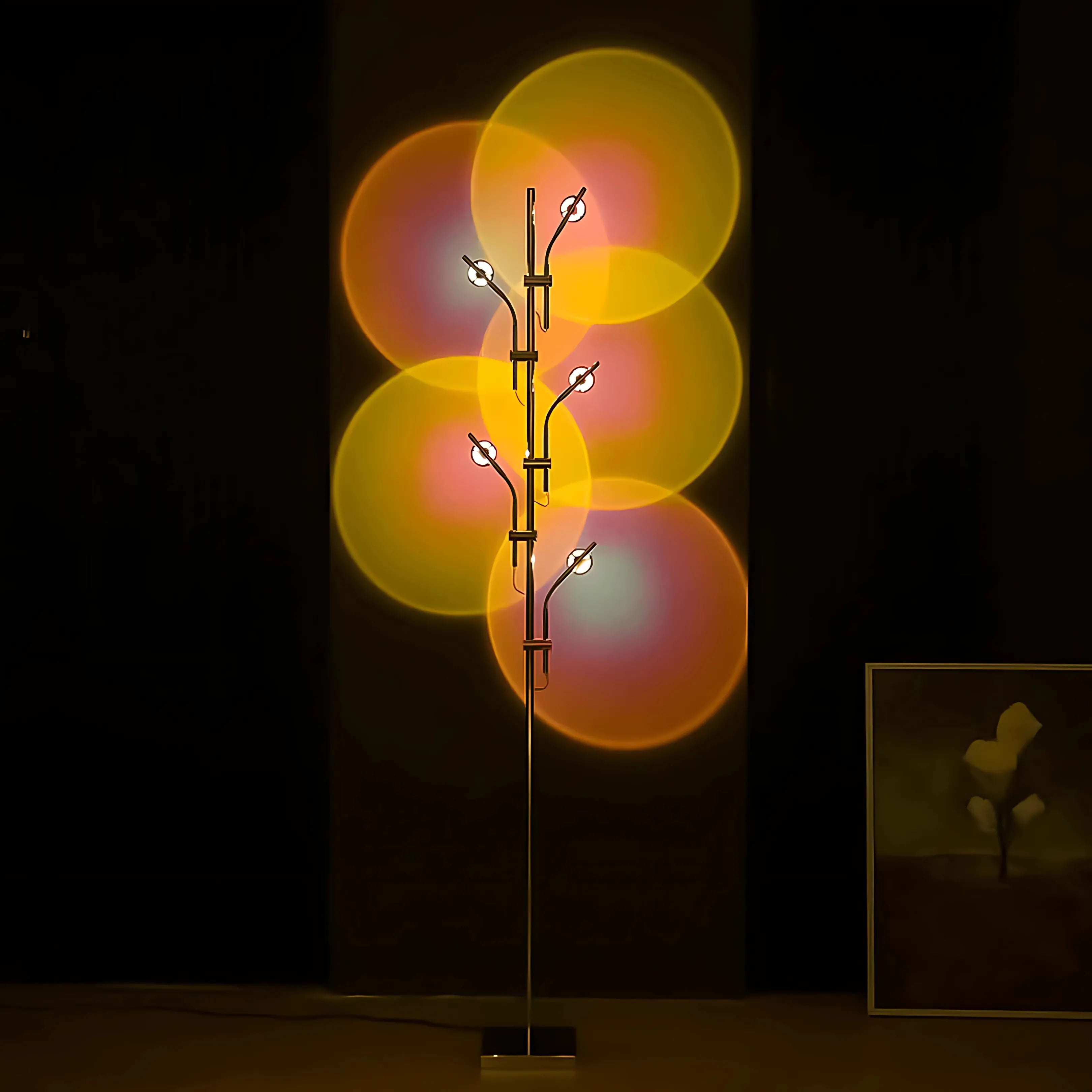 Wa Wa Floor Lamp Lamp Interior Moderna Orange