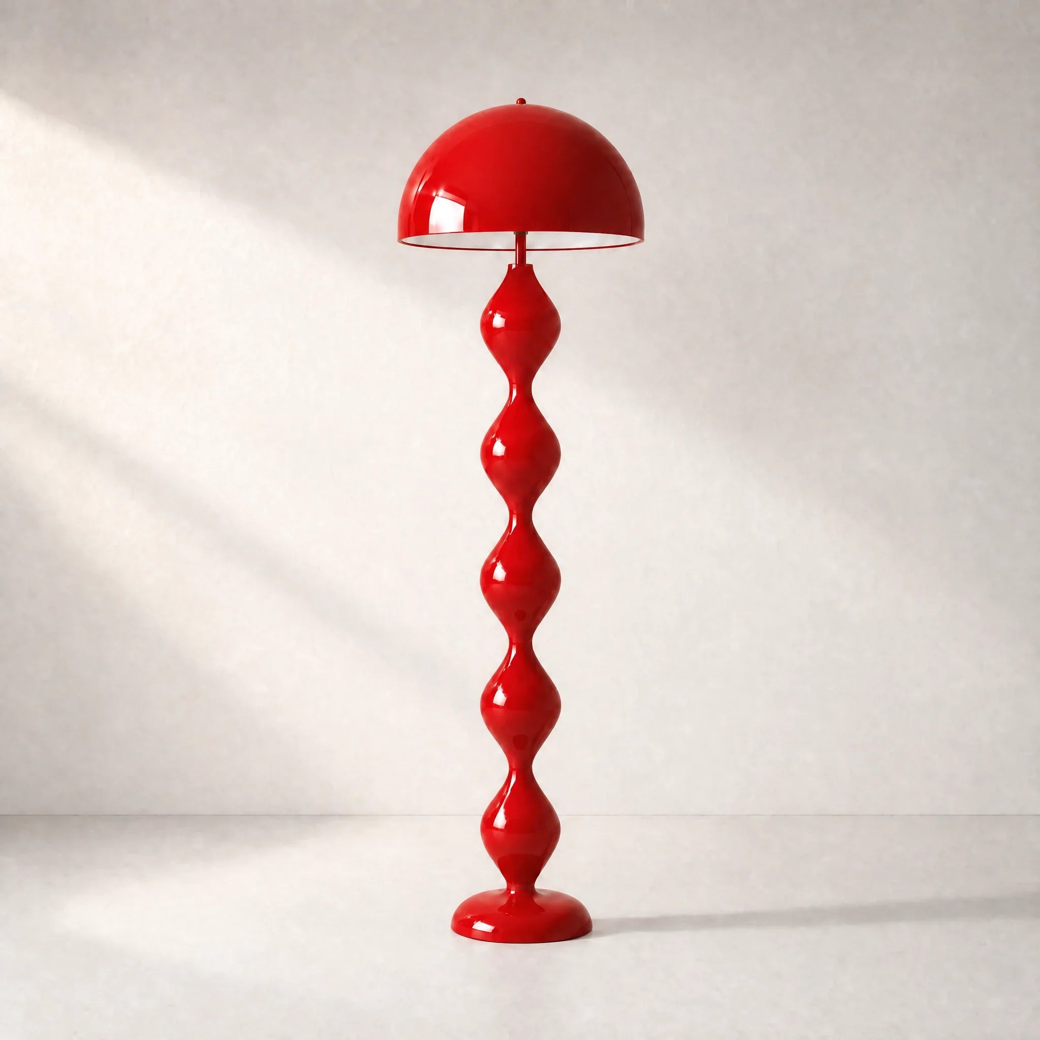 Red Zara Groove Floor Lamp — view 6
