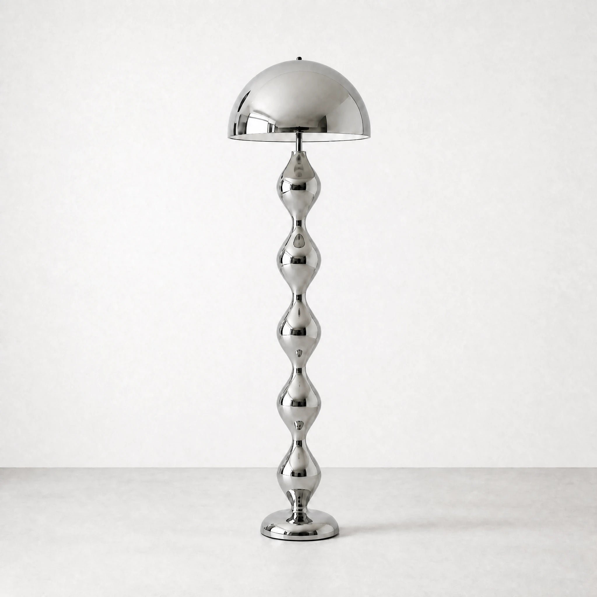 Silver Zara Groove Floor Lamp — view 1