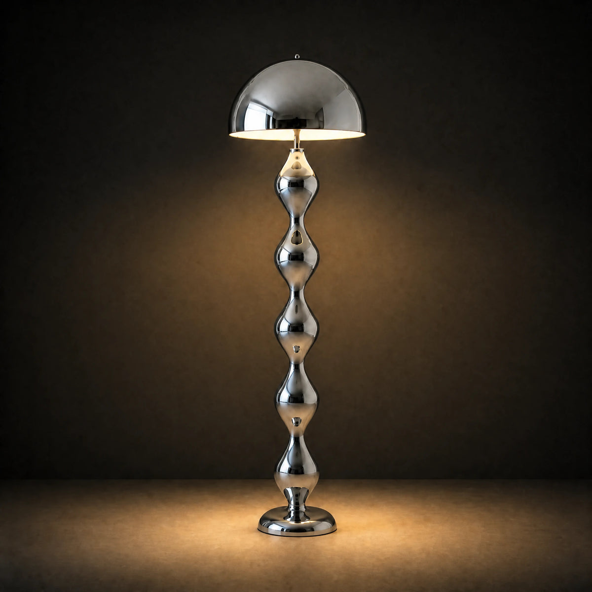 Zara Groove Floor Lamp | Silver Lamp Interior Moderna New
