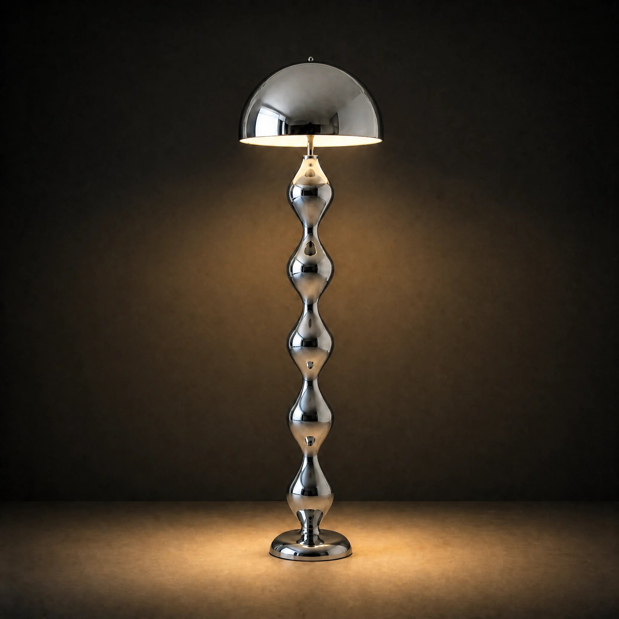 Silver Zara Groove Floor Lamp — view 2