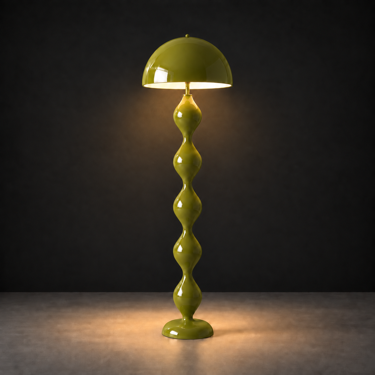 Zara Groove Floor Lamp | Green Lamp Interior Moderna New