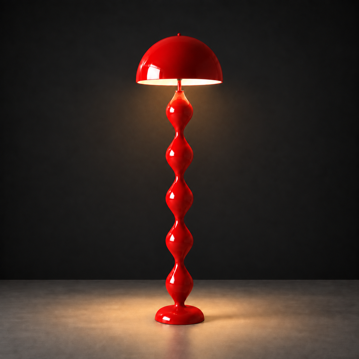 Zara Groove Floor Lamp | Red Lamp Interior Moderna New