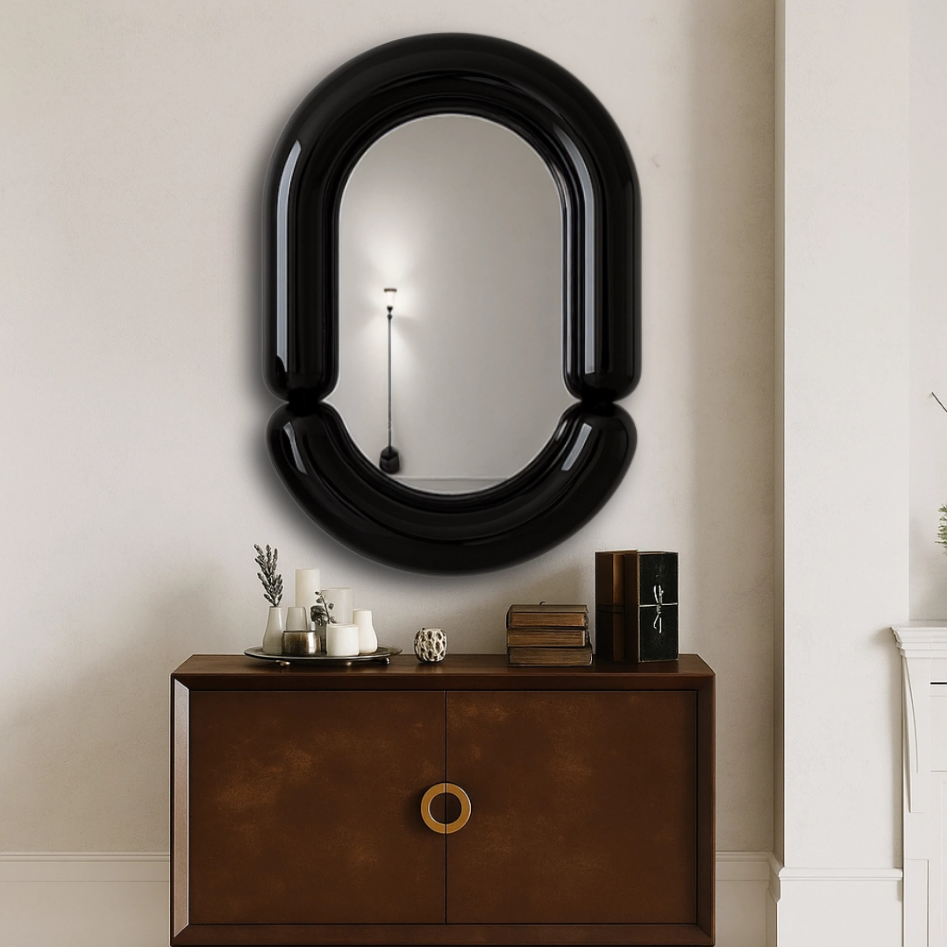 Zodiac Mirror Mirror Interior Moderna Medium Black