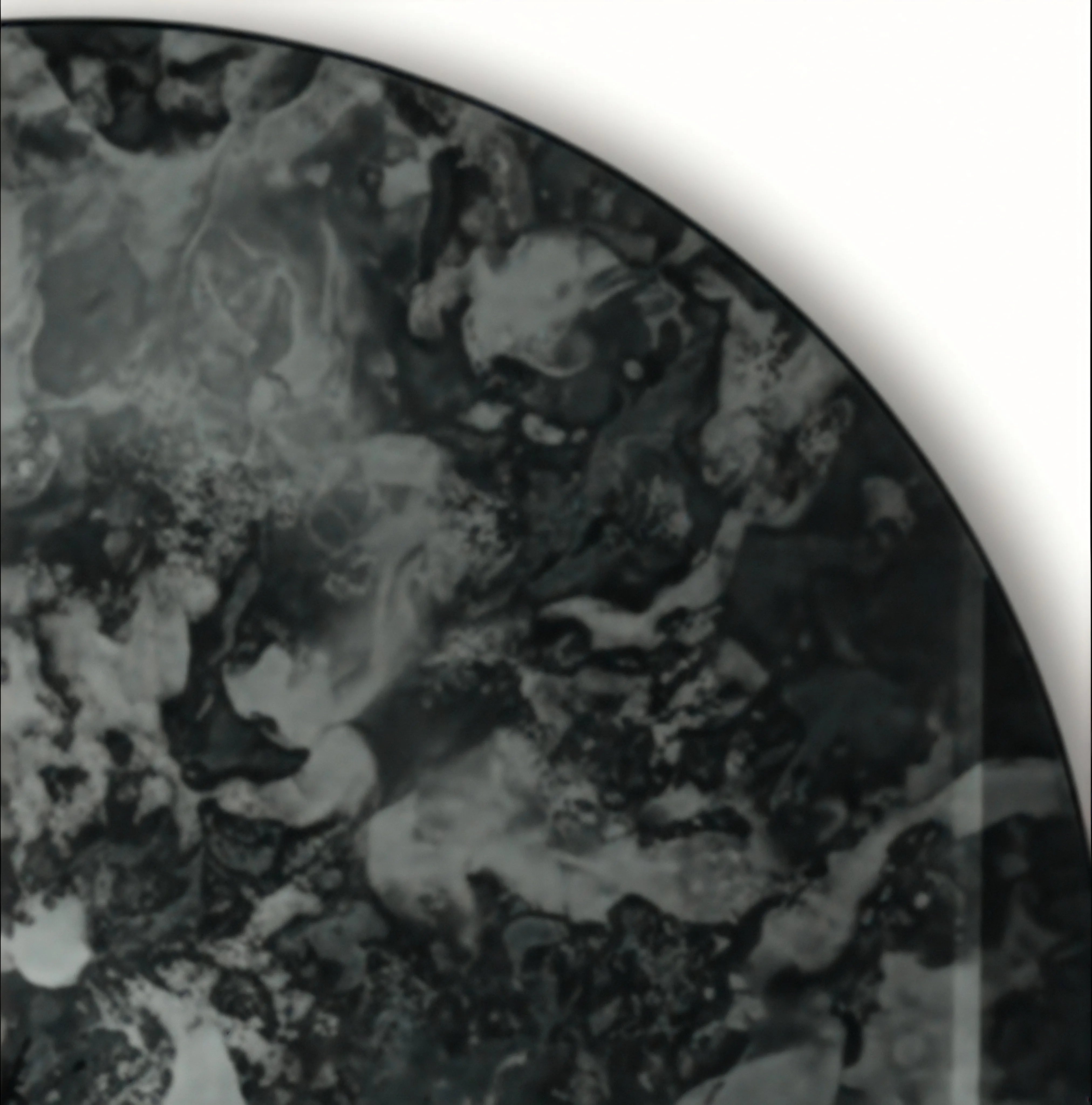 Antiqued Round Mirror | Midnight Strata Mirror Interior Moderna