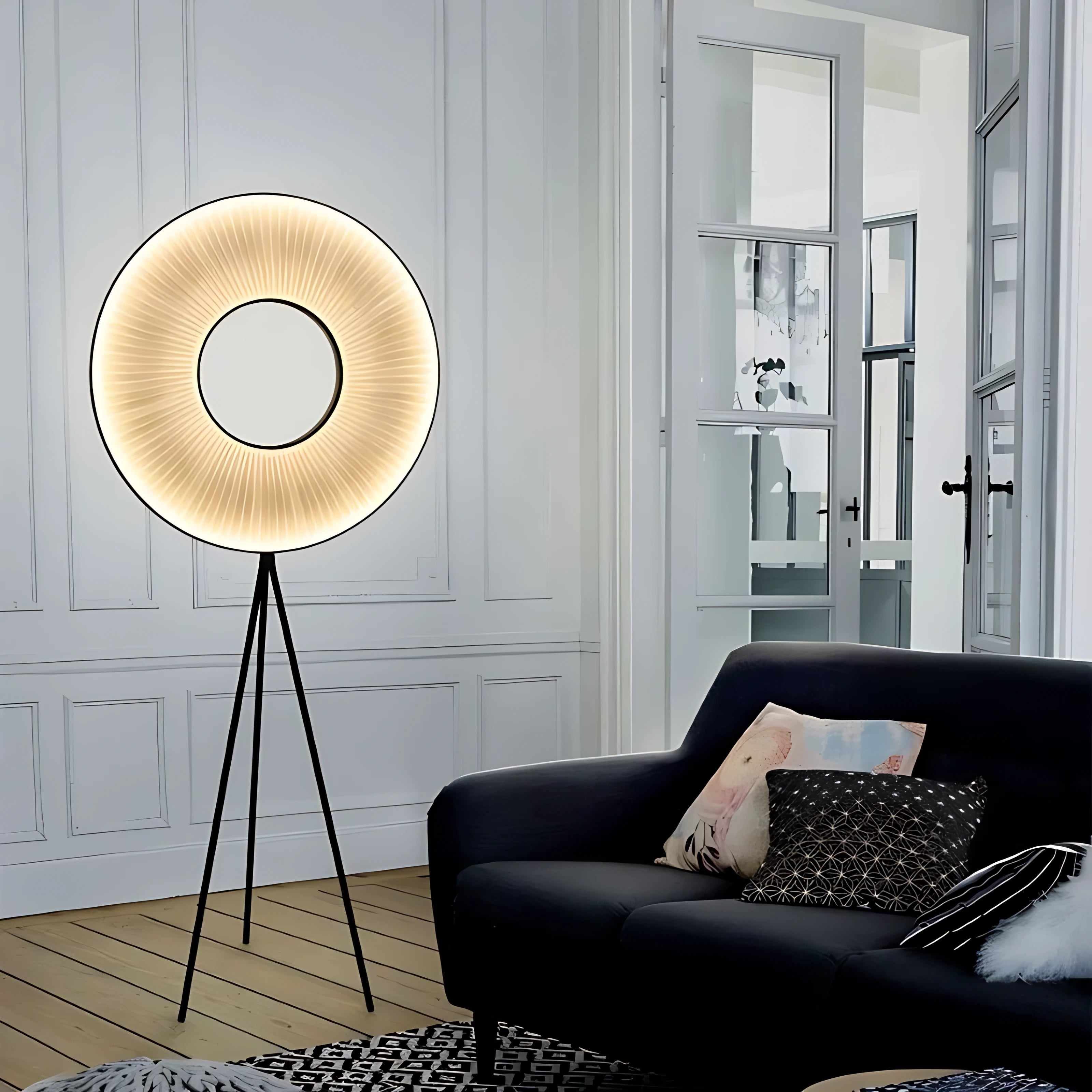 Iris Bahia Single Ring Floor Lamp Lamp Interior Moderna