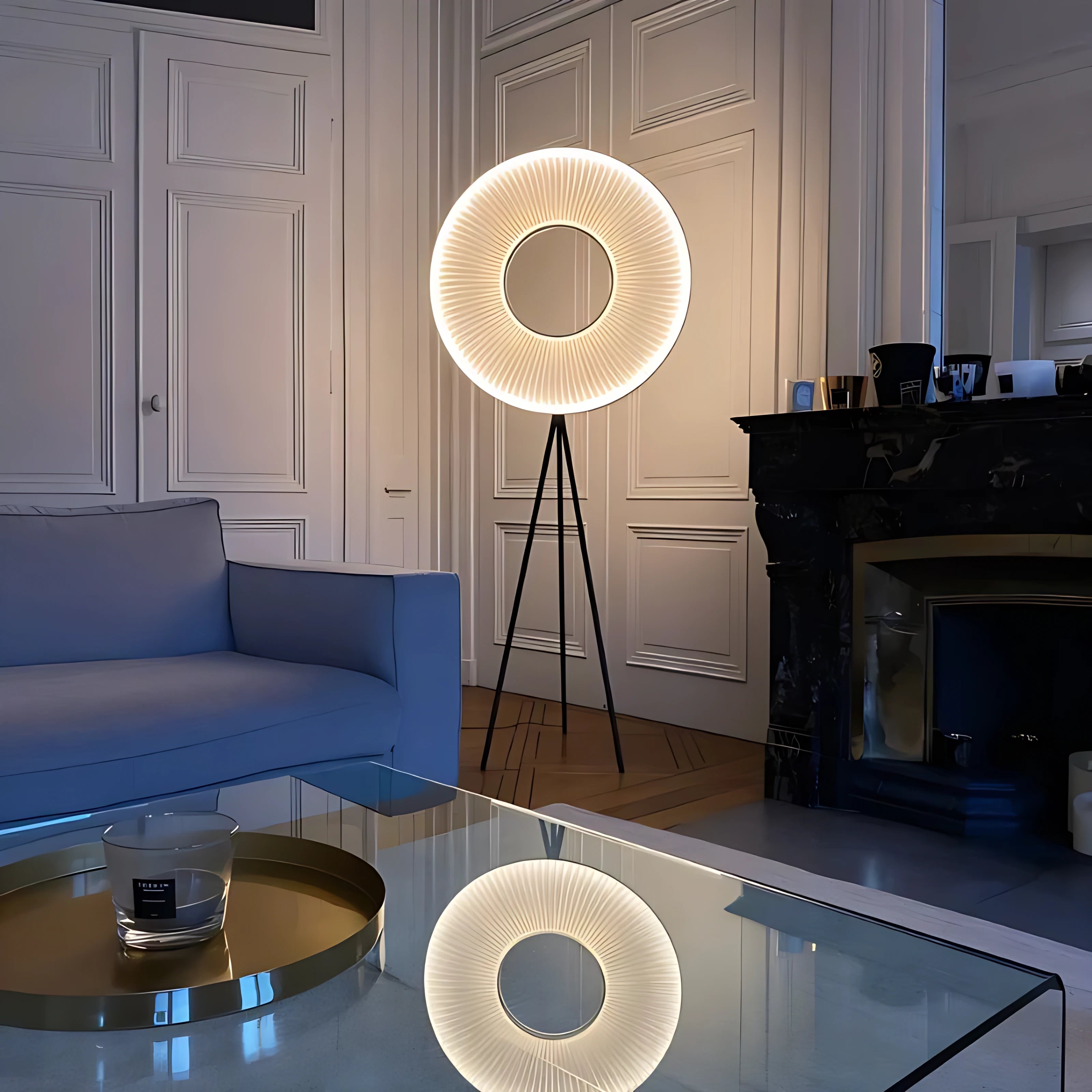 Iris Bahia Single Ring Floor Lamp Lamp Interior Moderna