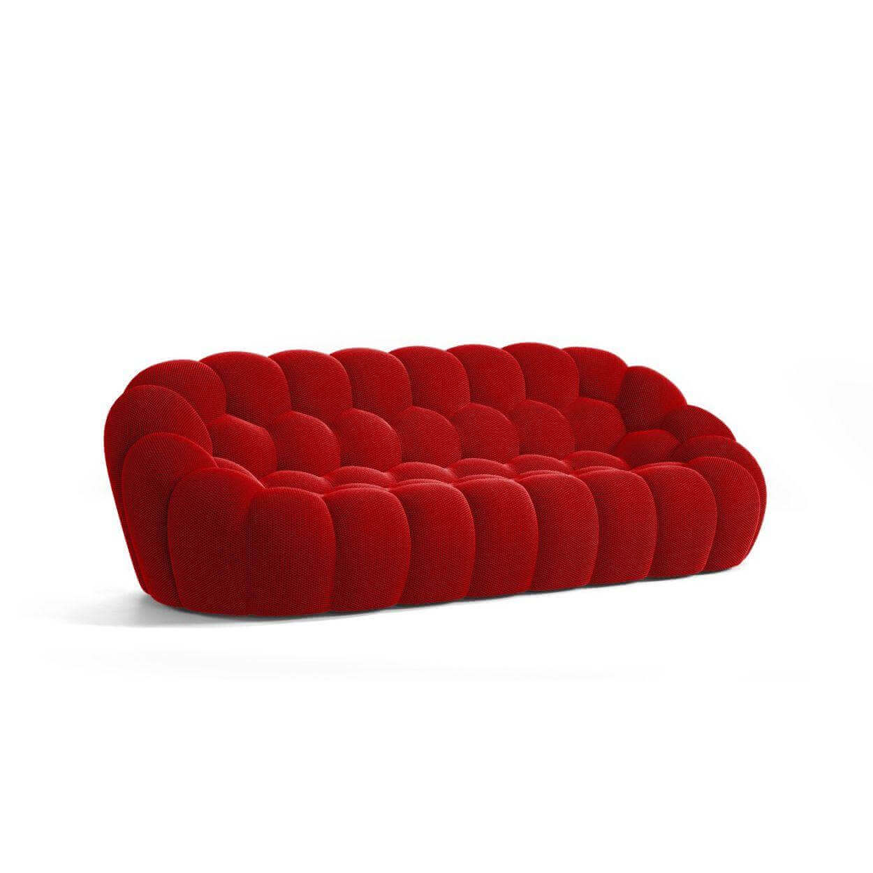 Bubble Three Seater Sofa Interior Moderna Ruby Red