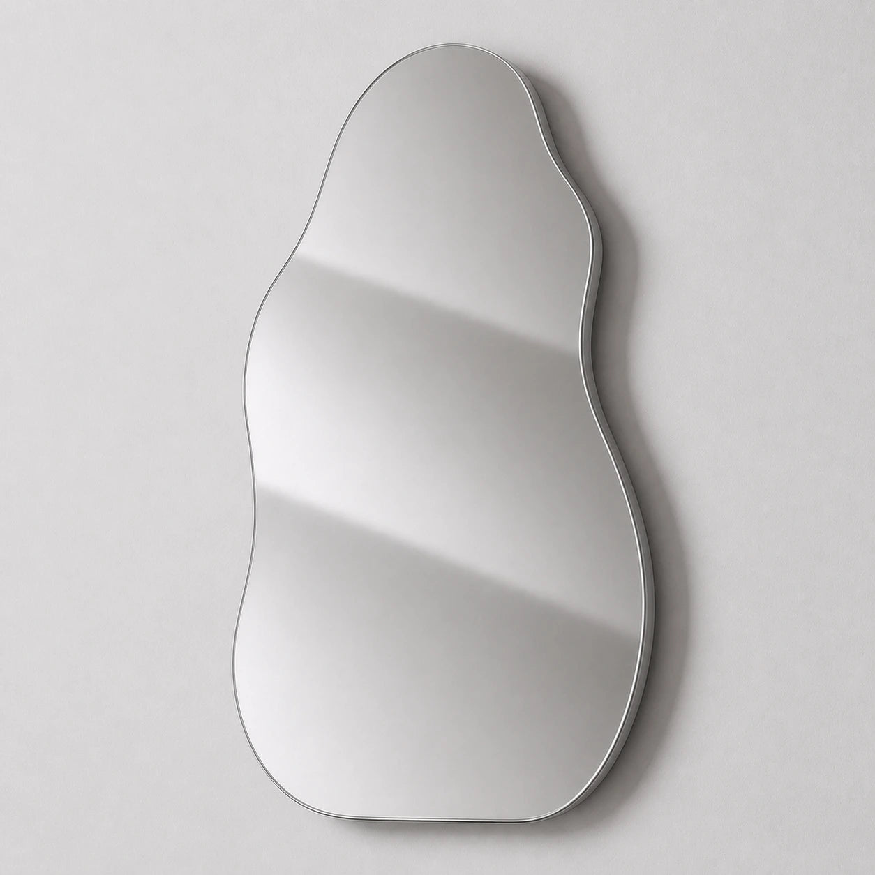 Chrome Irregular Mirror | Left oblique view