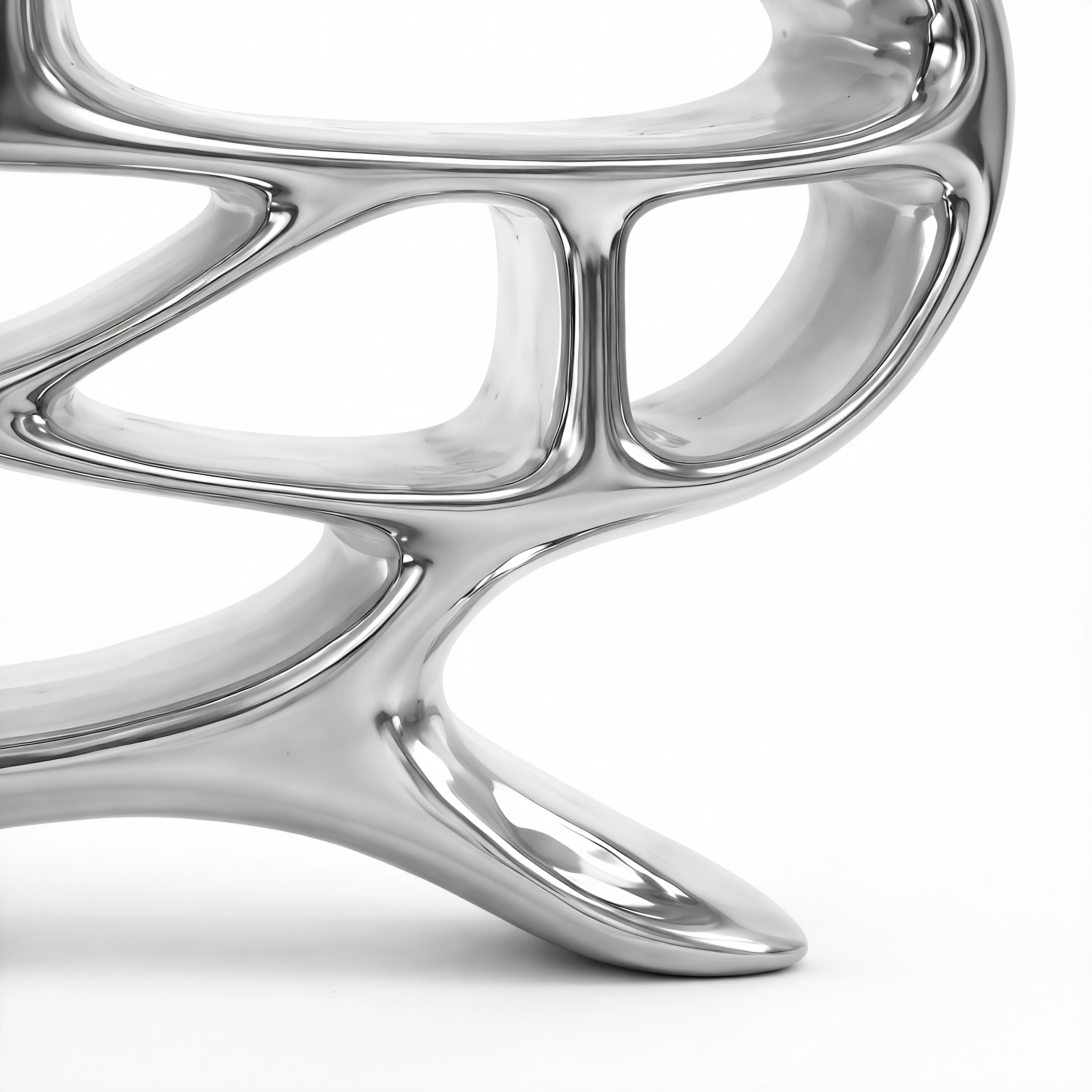 Chrome Mirage Bookshelf Table Interior Moderna