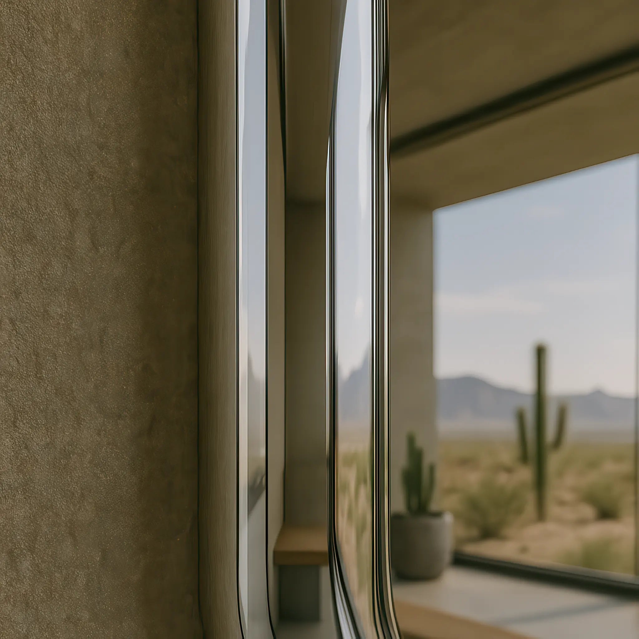 Chrome Pill Mirror Mirror Interior Moderna