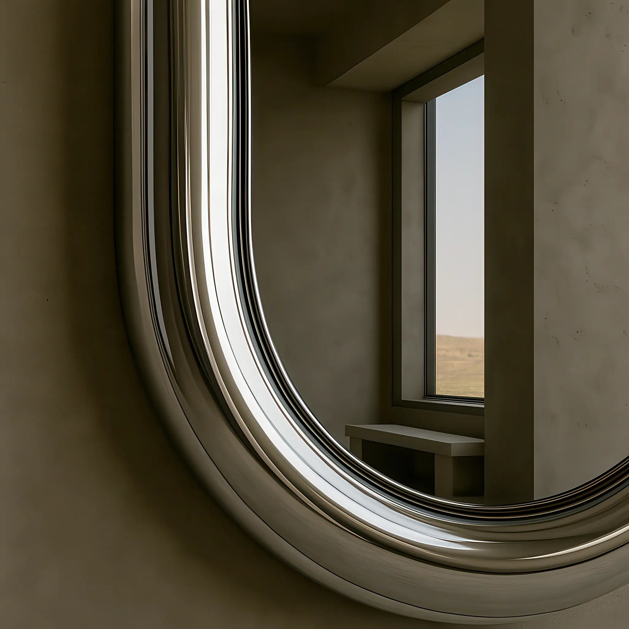 Chrome Pill Mirror Mirror Interior Moderna