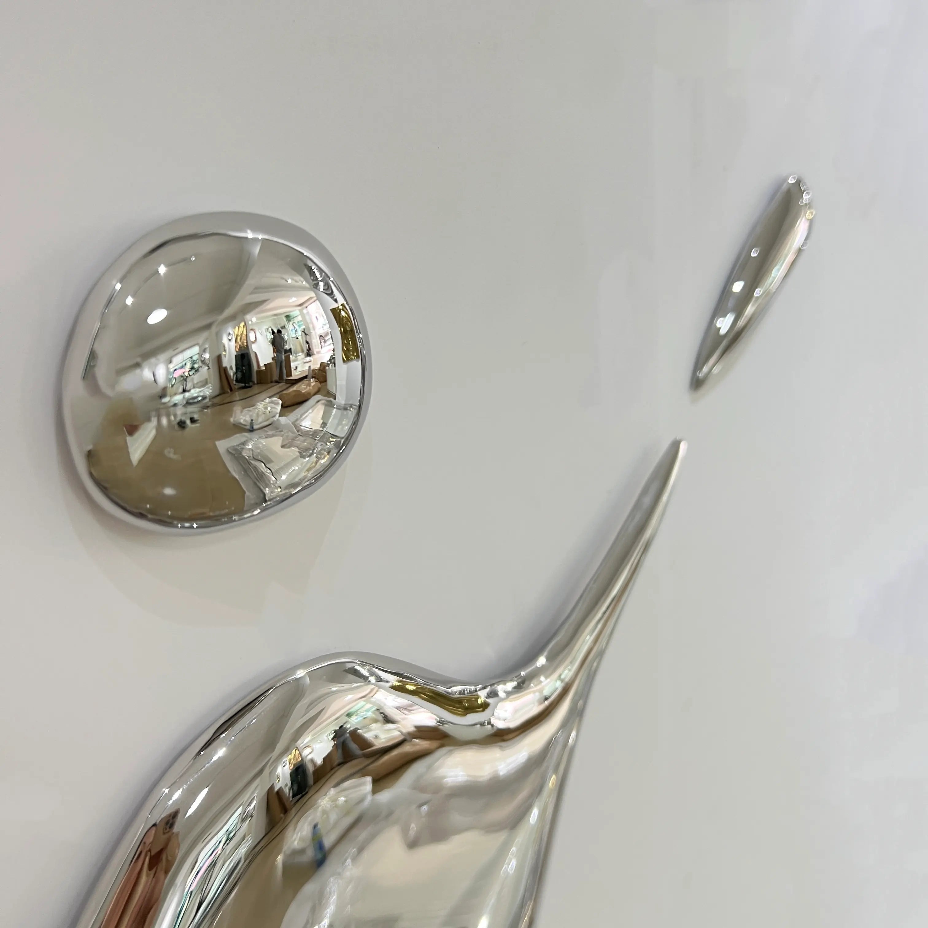 Chrome Splat Wall Art Interior Moderna