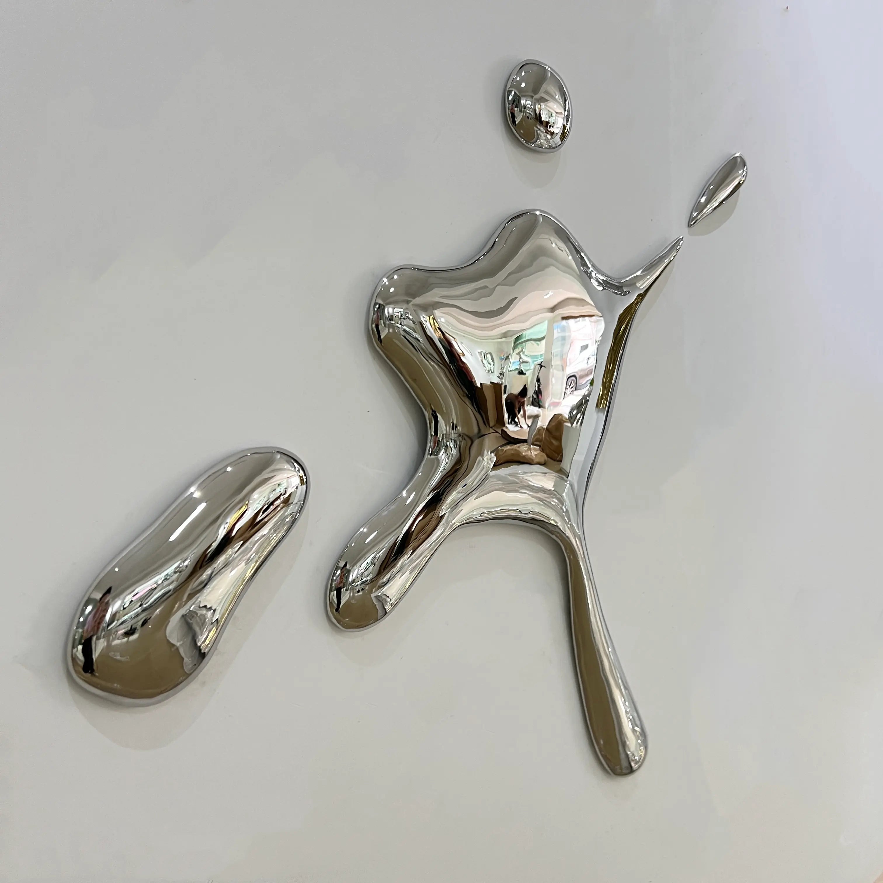 Chrome Splat Wall Art Interior Moderna