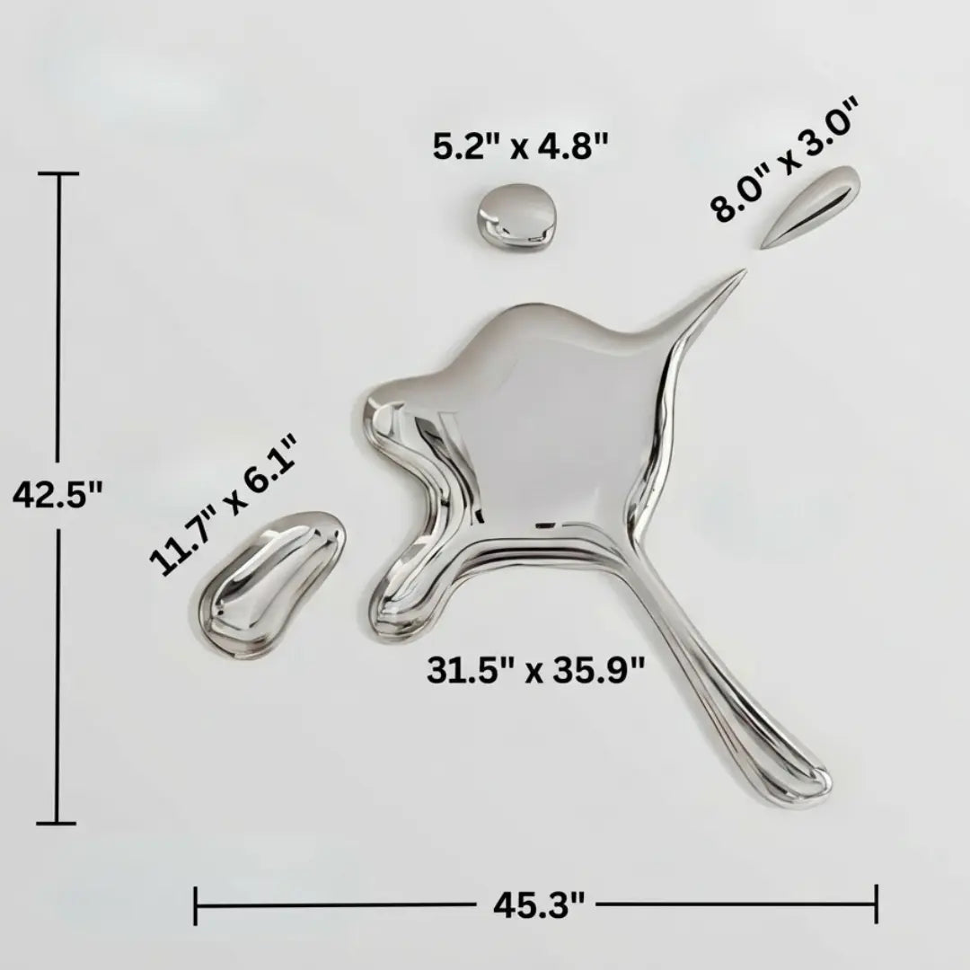 Chrome Splat Wall Art Interior Moderna
