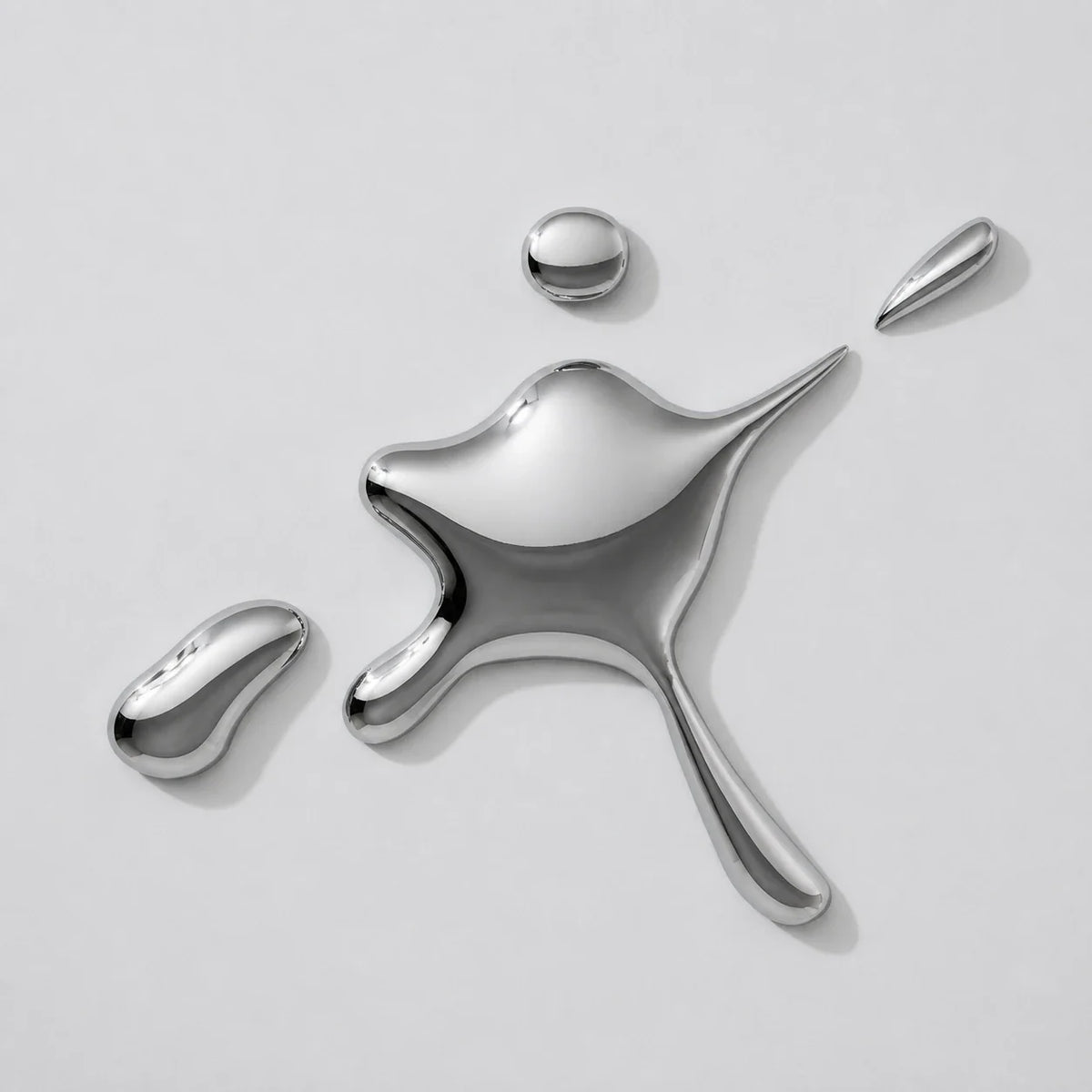 Chrome Splat Wall Art Interior Moderna