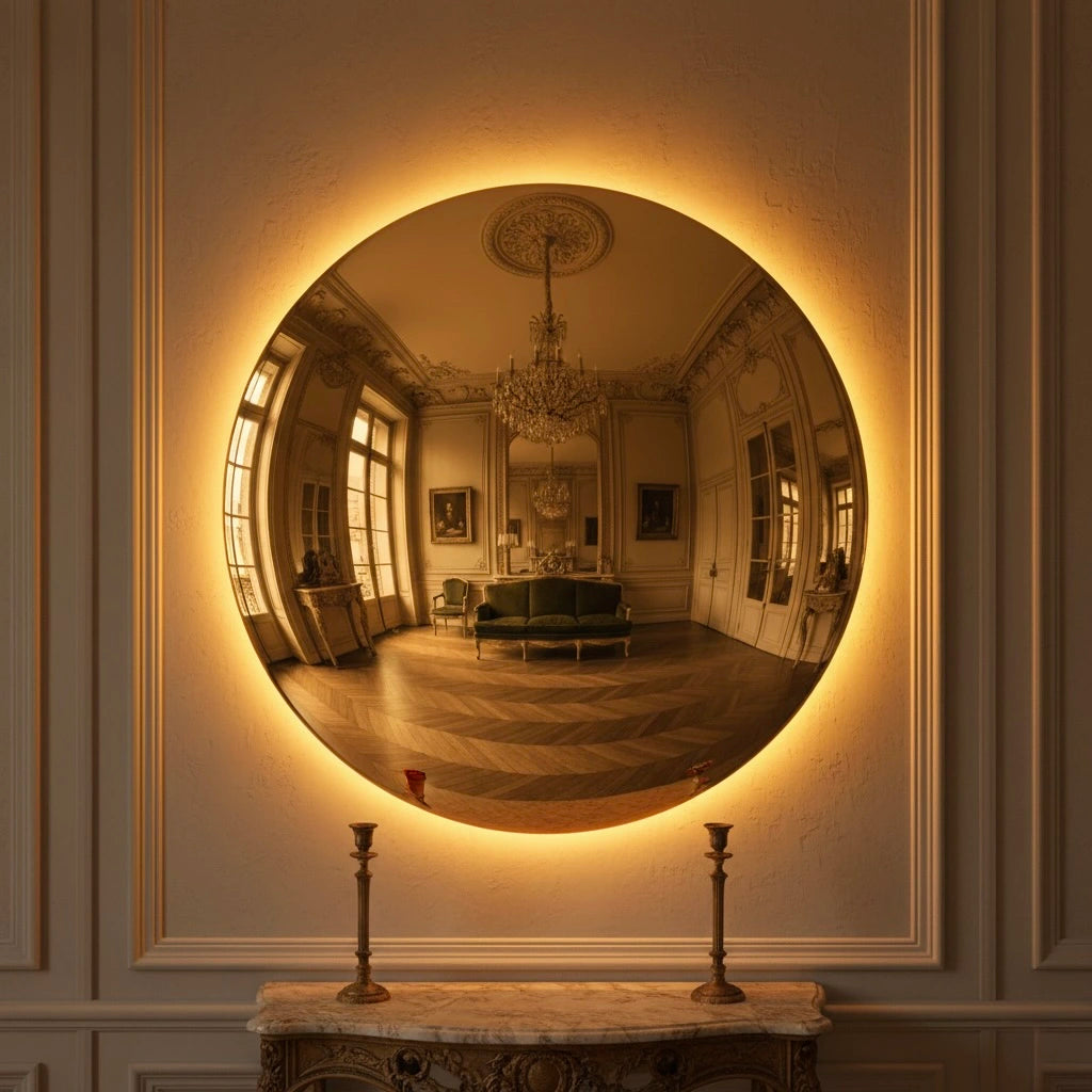 Convex Glow Mirror | Golden Halo
