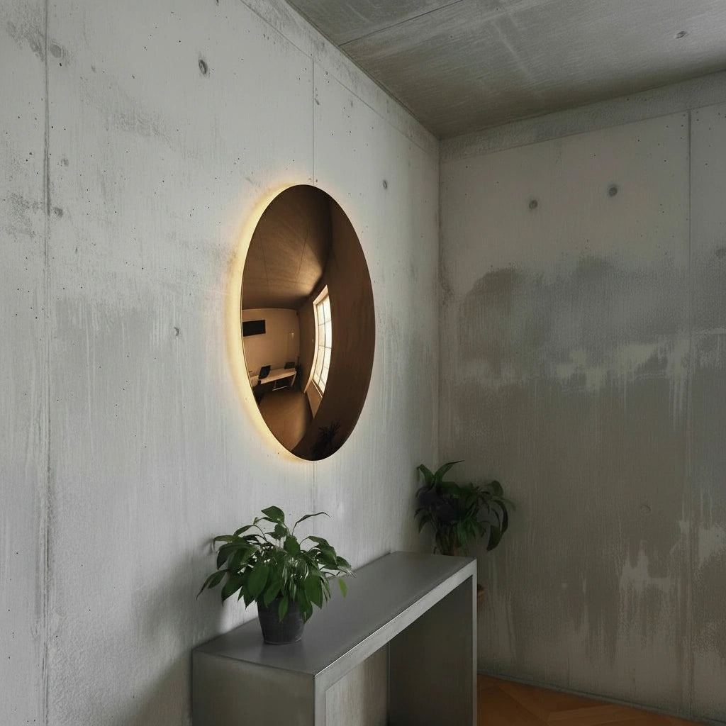 Convex Glow Mirror | Bronze Halo Interior Moderna