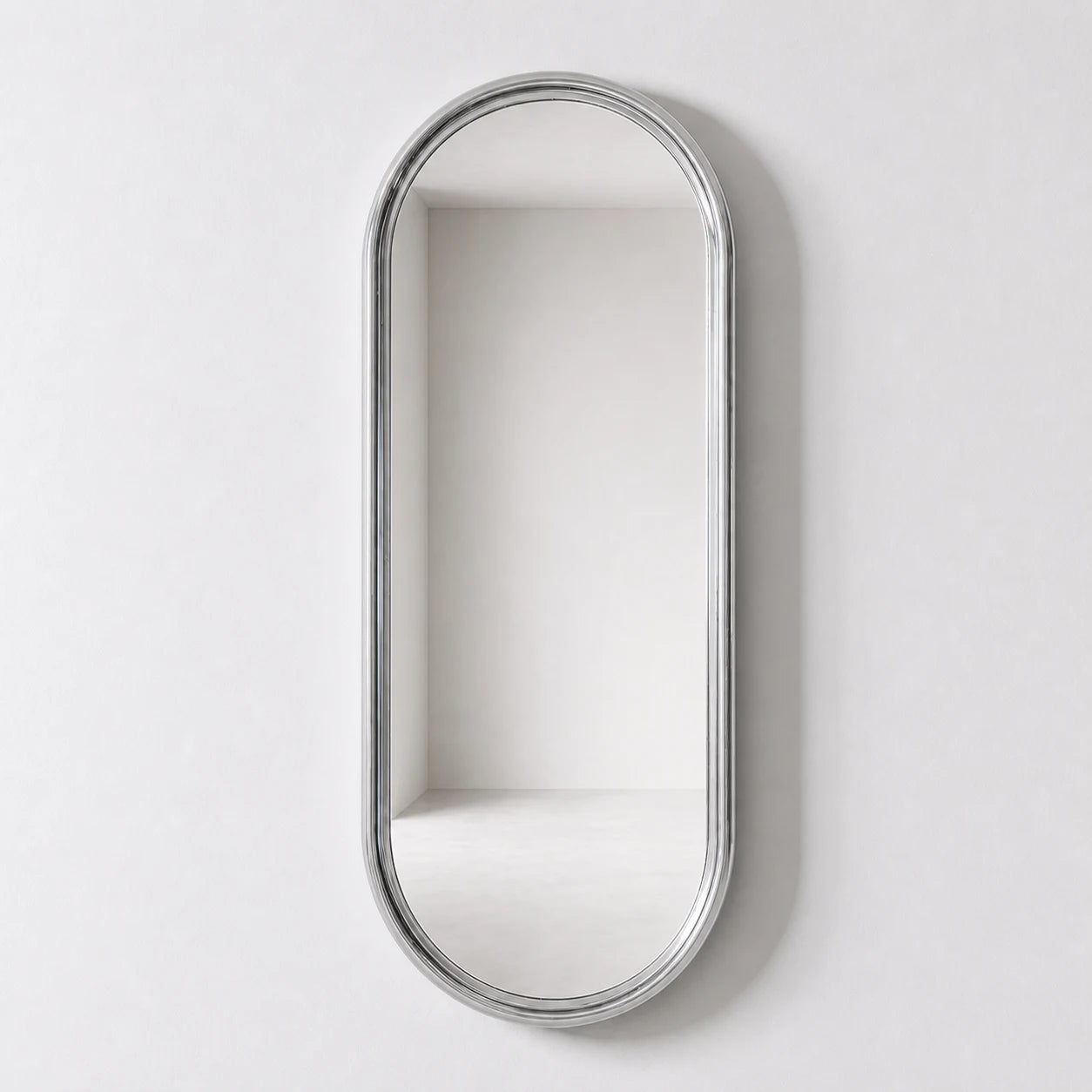 Chrome Pill Mirror Mirror Interior Moderna Regular New