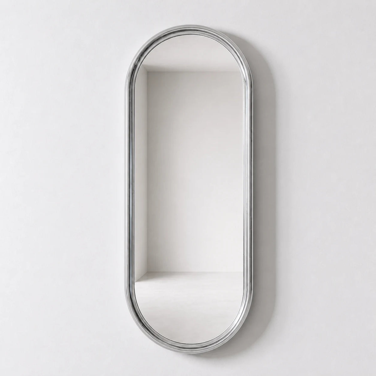 Chrome Pill Mirror Mirror Interior Moderna Regular New
