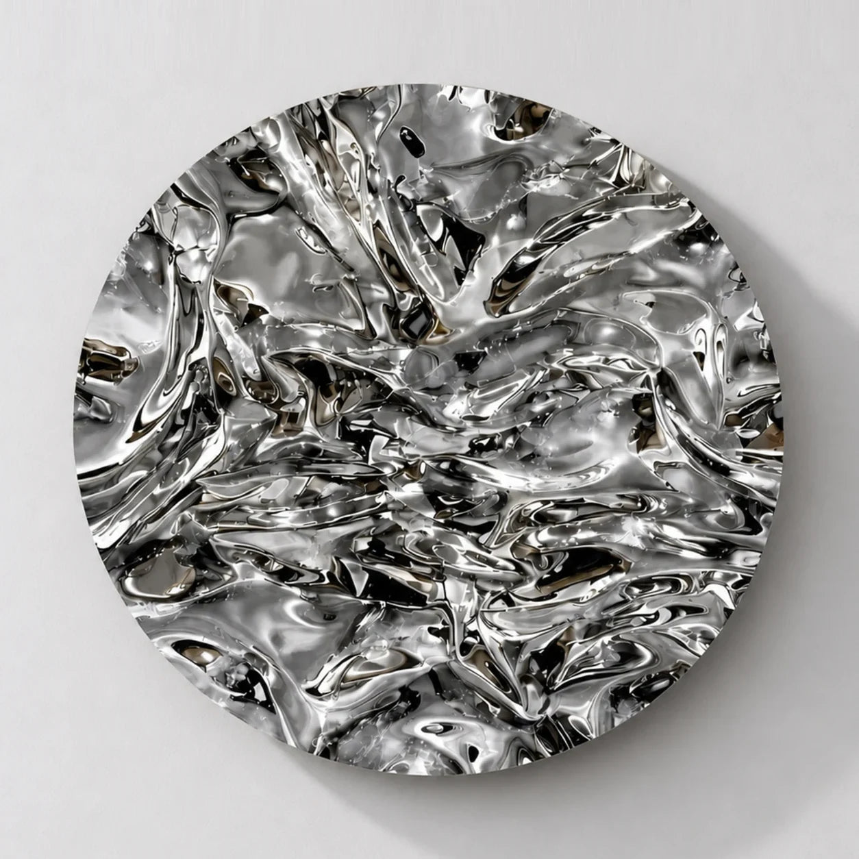 Chrome Relief Wall Art Interior Moderna Regular New