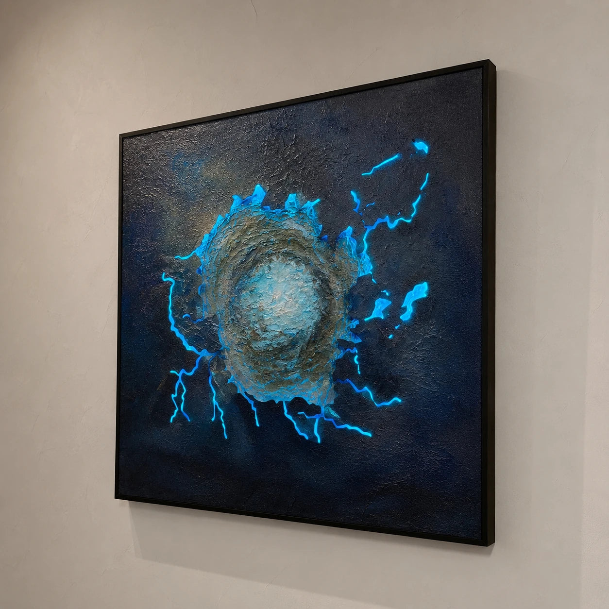Impact Field | Blue Wall Art Interior Moderna