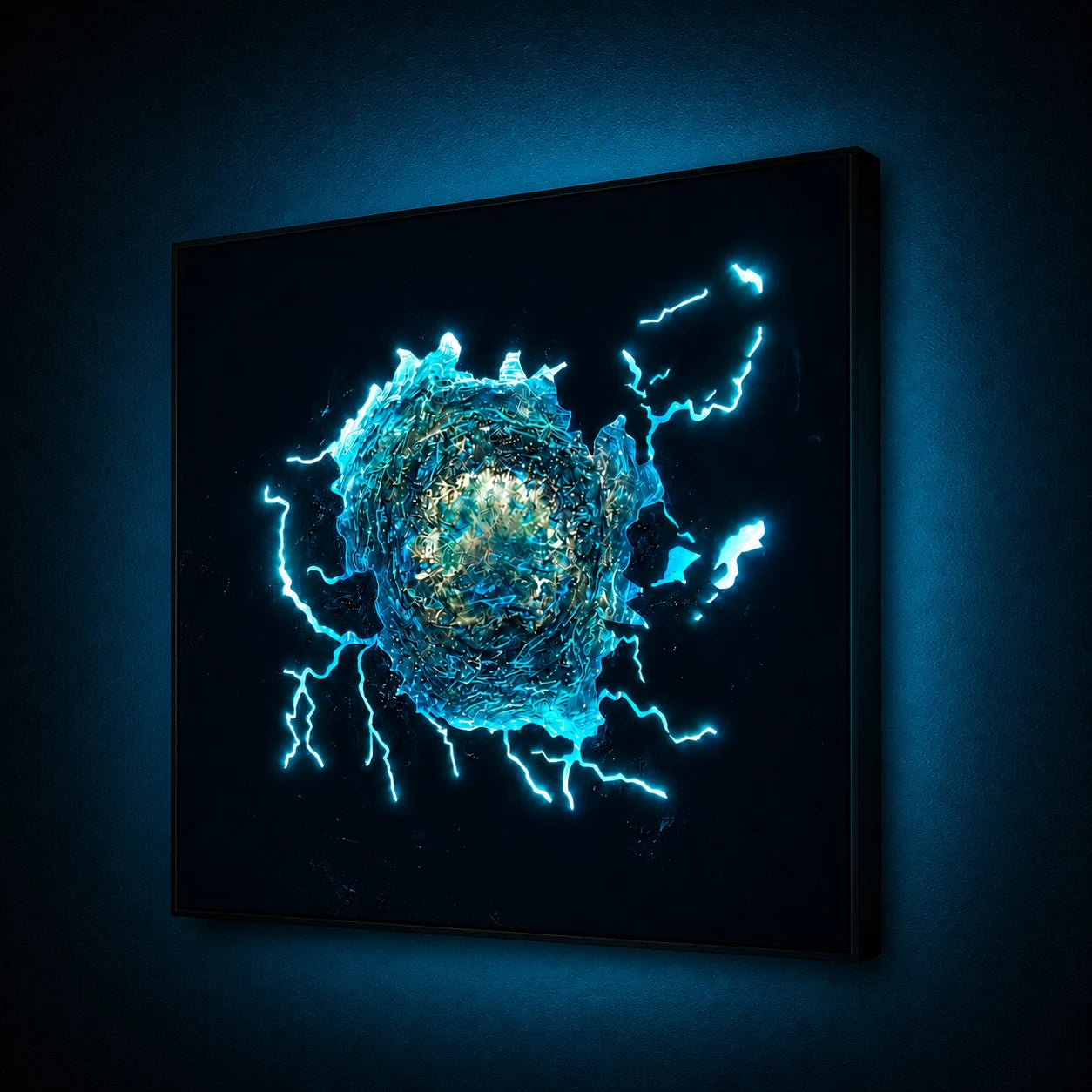 Impact Field | Blue Wall Art Interior Moderna