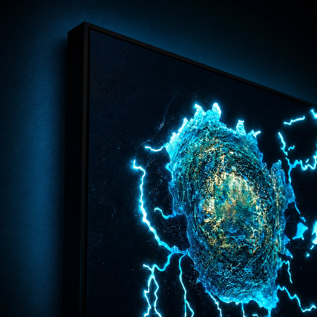 Impact Field | Blue Wall Art Interior Moderna