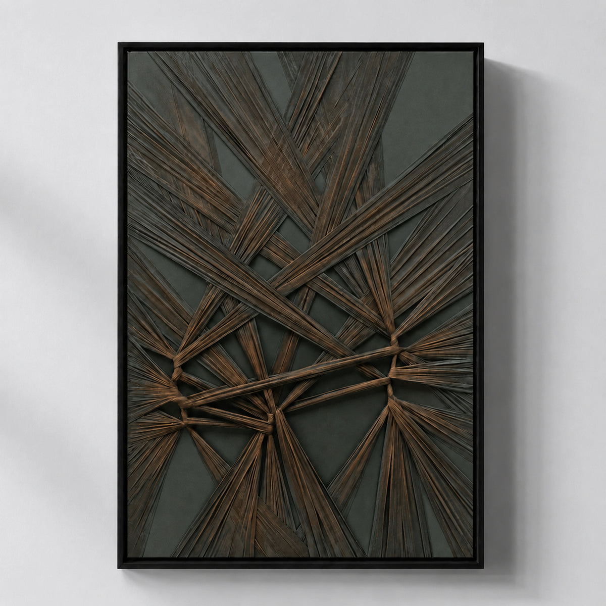 Interwoven Chaos | Black Wall Art Interior Moderna