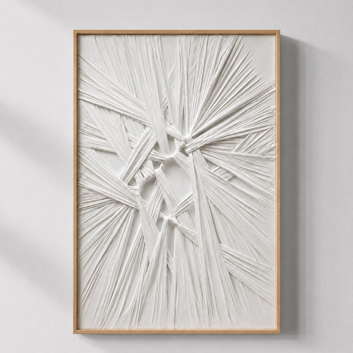 Interwoven Chaos | White Wall Art Interior Moderna