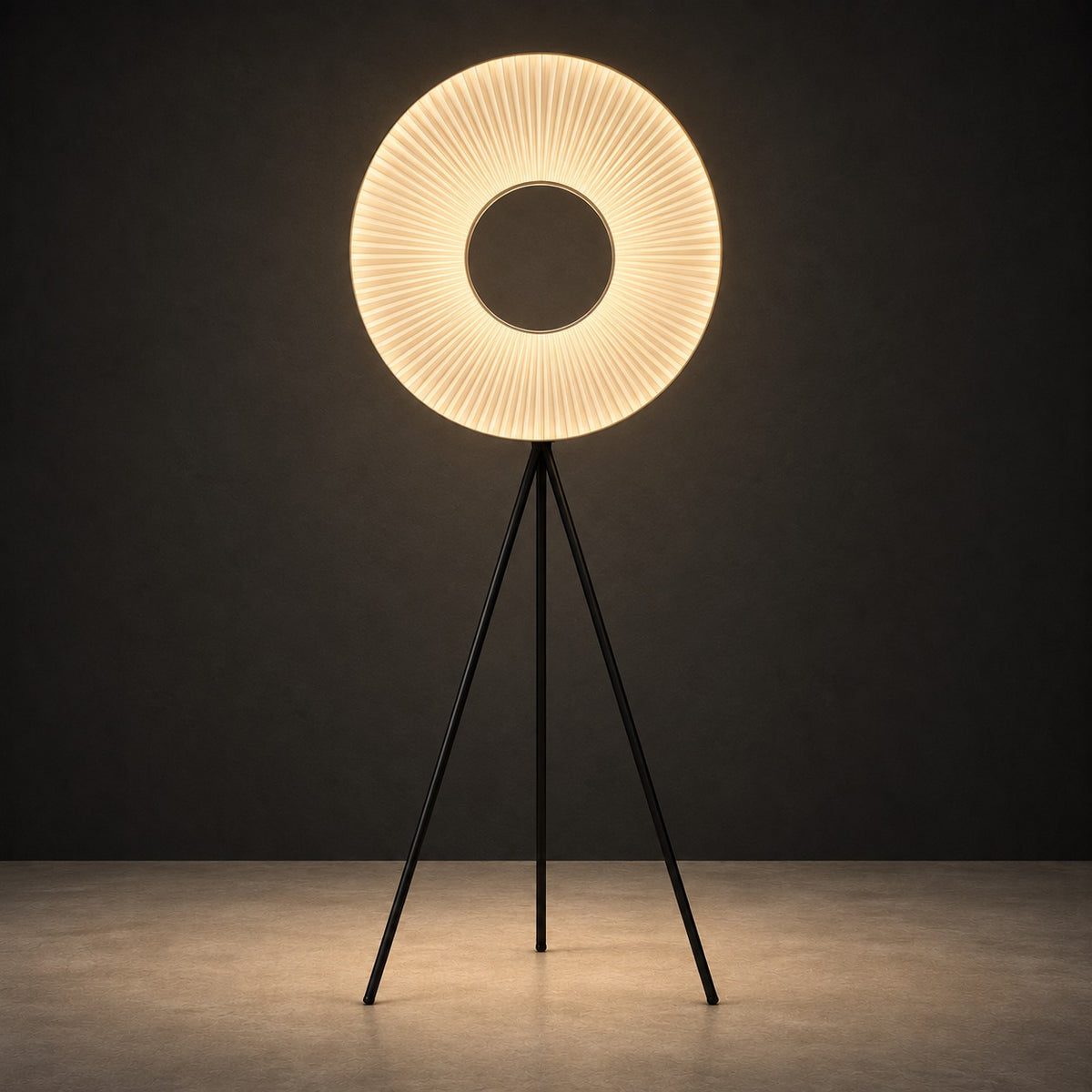 Iris Bahia Single Ring Floor Lamp Lamp Interior Moderna New