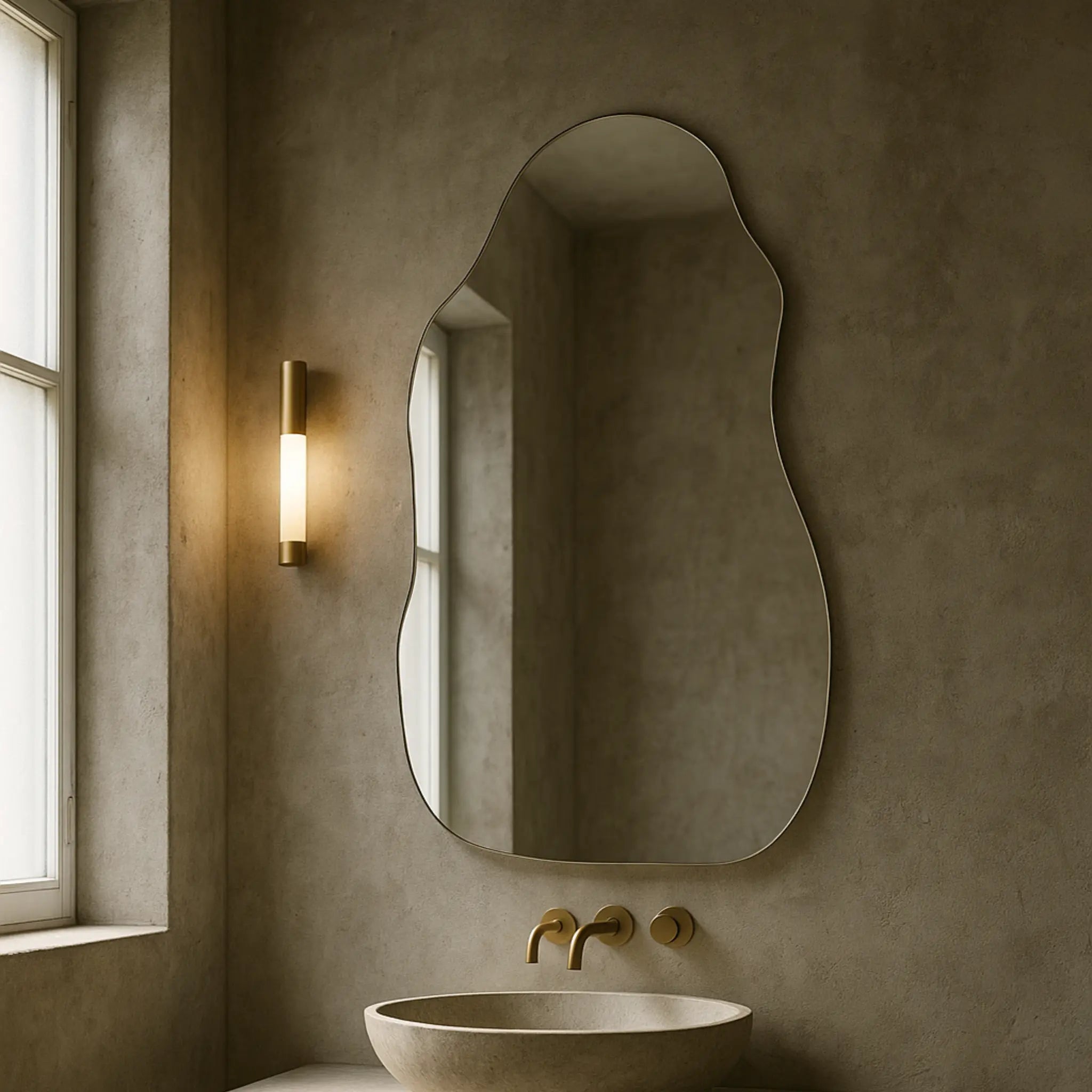 Chrome Irregular Mirror Mirror Interior Moderna