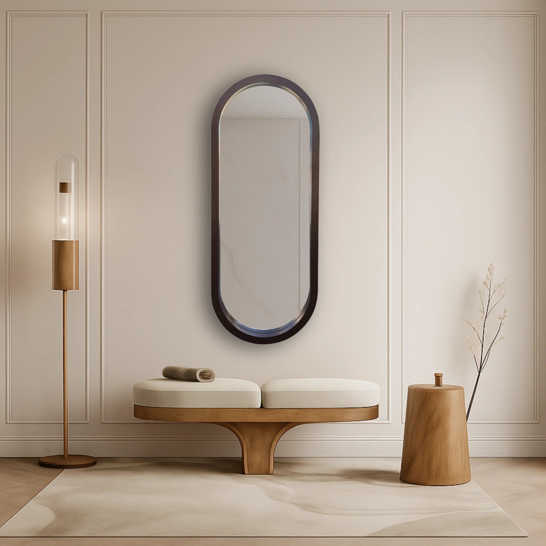 The Pill Mirror | Brown Mirror Interior Moderna