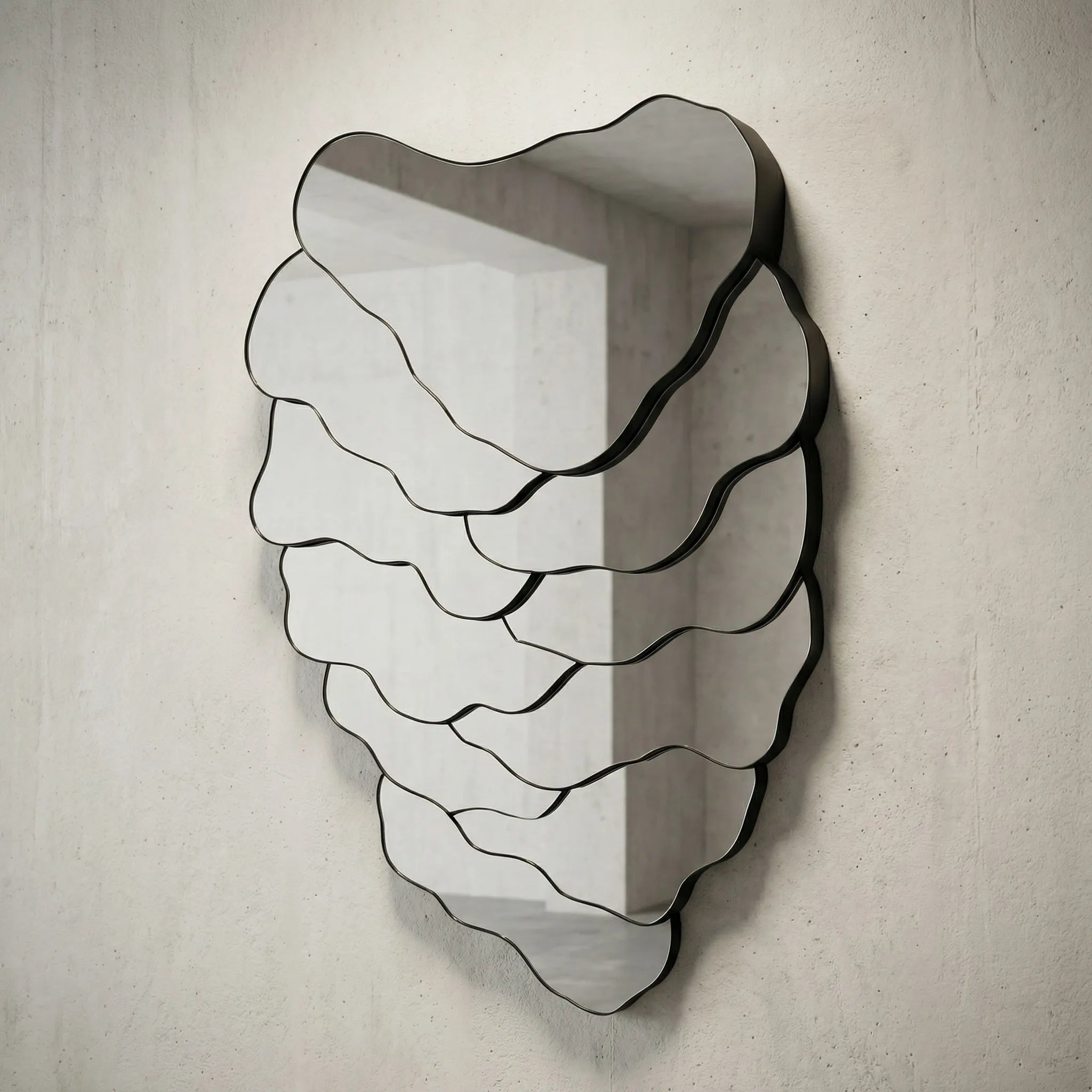 Negative Relief Mirror Interior Moderna