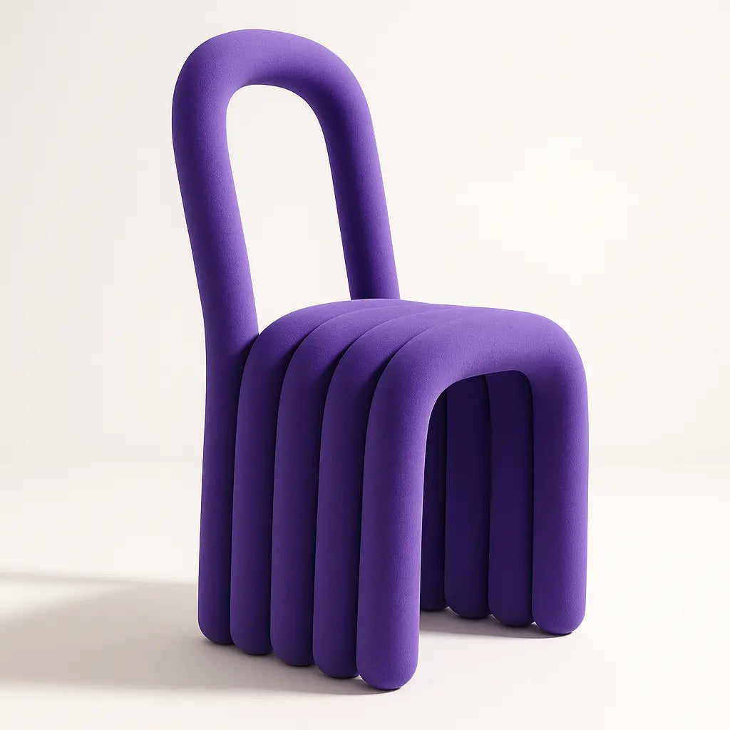 Noodle Pipe Chair Chair Interior Moderna Purple Kids Sized New