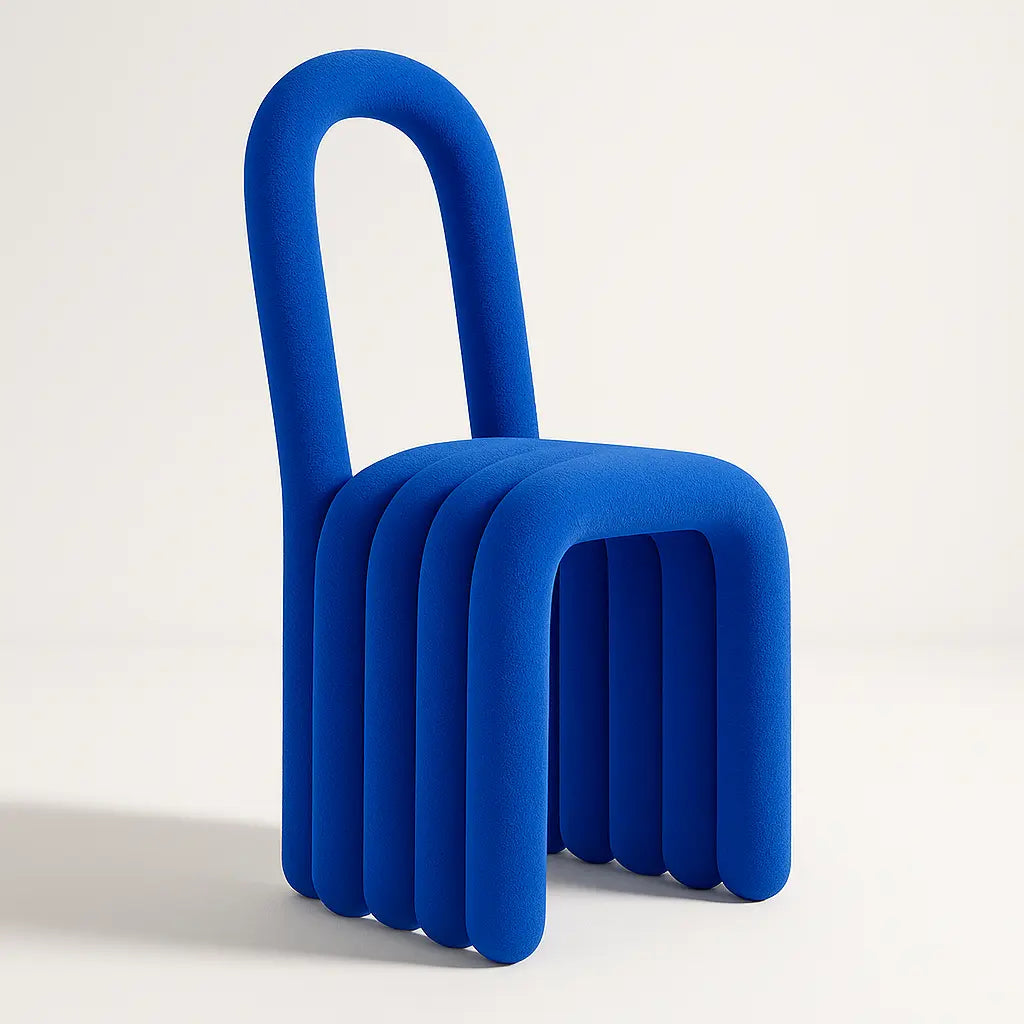 Noodle Pipe Chair Chair Interior Moderna Blue Kids Sized