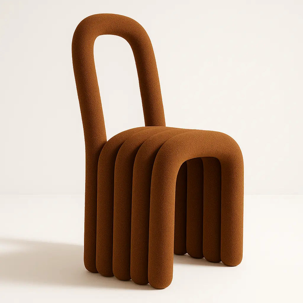 Noodle Pipe Chair Chair Interior Moderna Brown Kids Sized