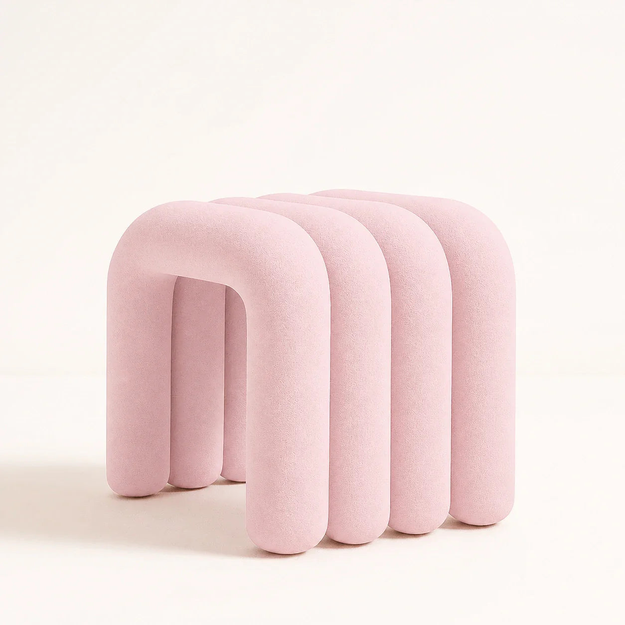 Noodle Pipe Stool Chair Interior Moderna Pink New