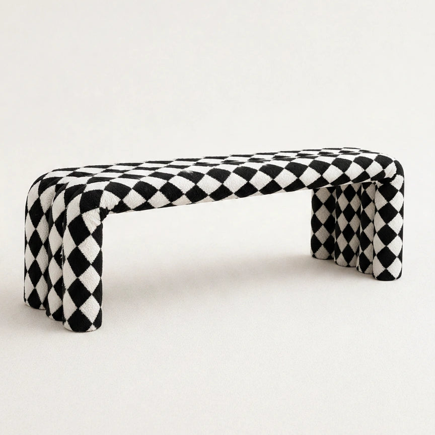 The Noodle Pipe Bench Bench Interior Moderna Black + White