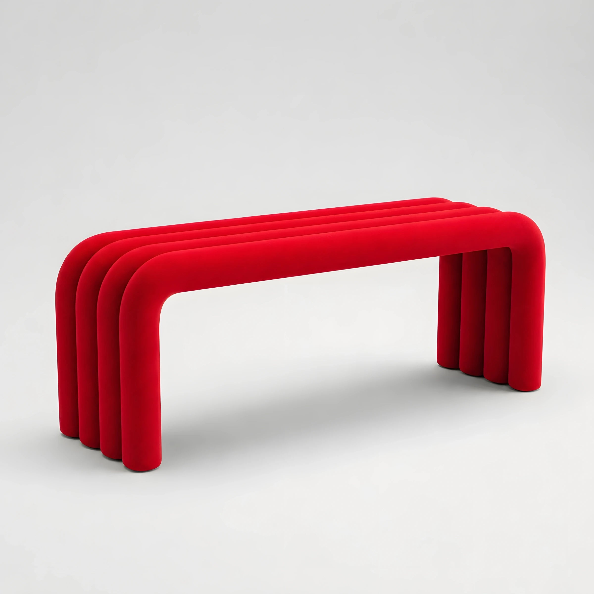 The Noodle Pipe Bench Bench Interior Moderna Red