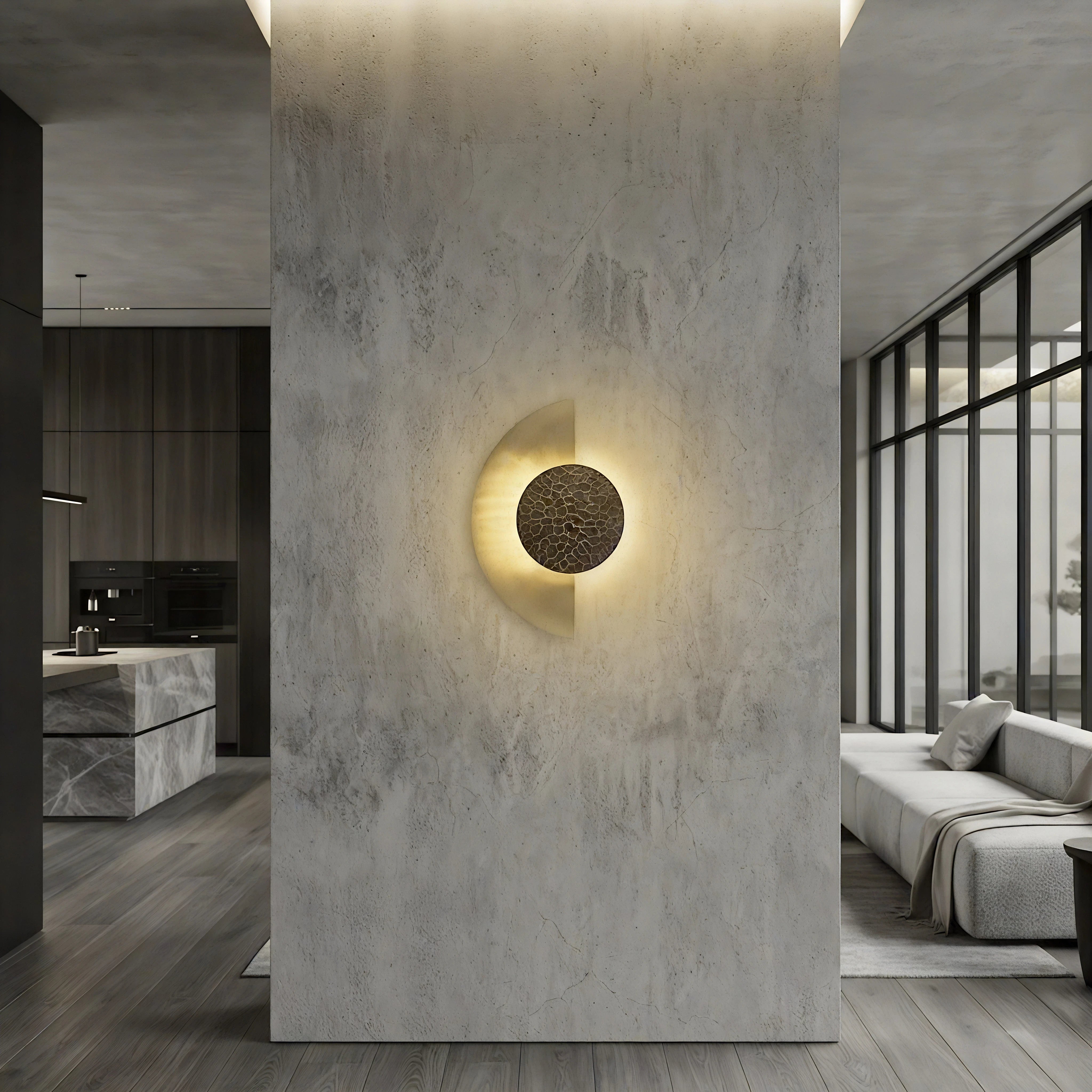 Crescent Sconce Lamp Interior Moderna