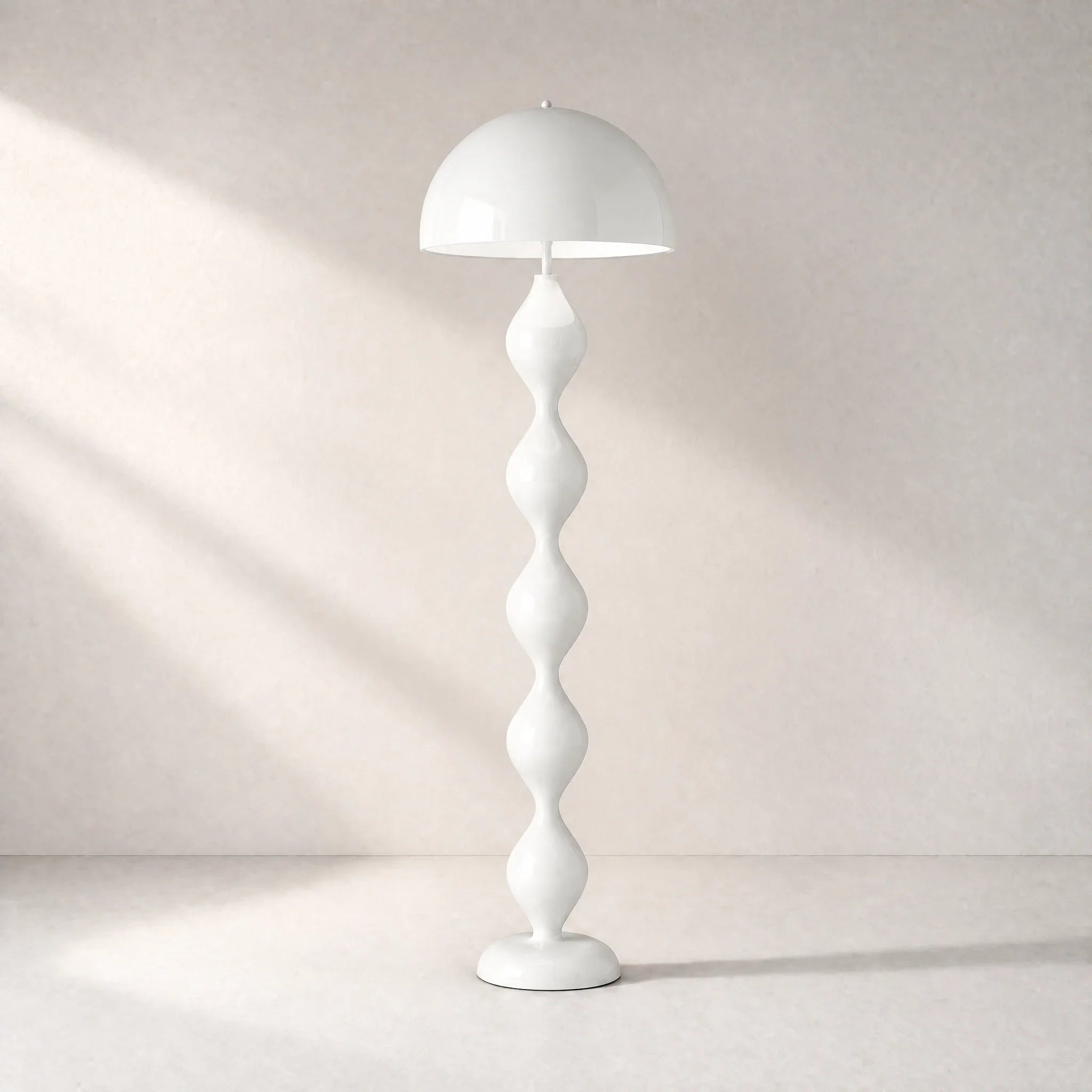 White Zara Groove Floor Lamp — view 7