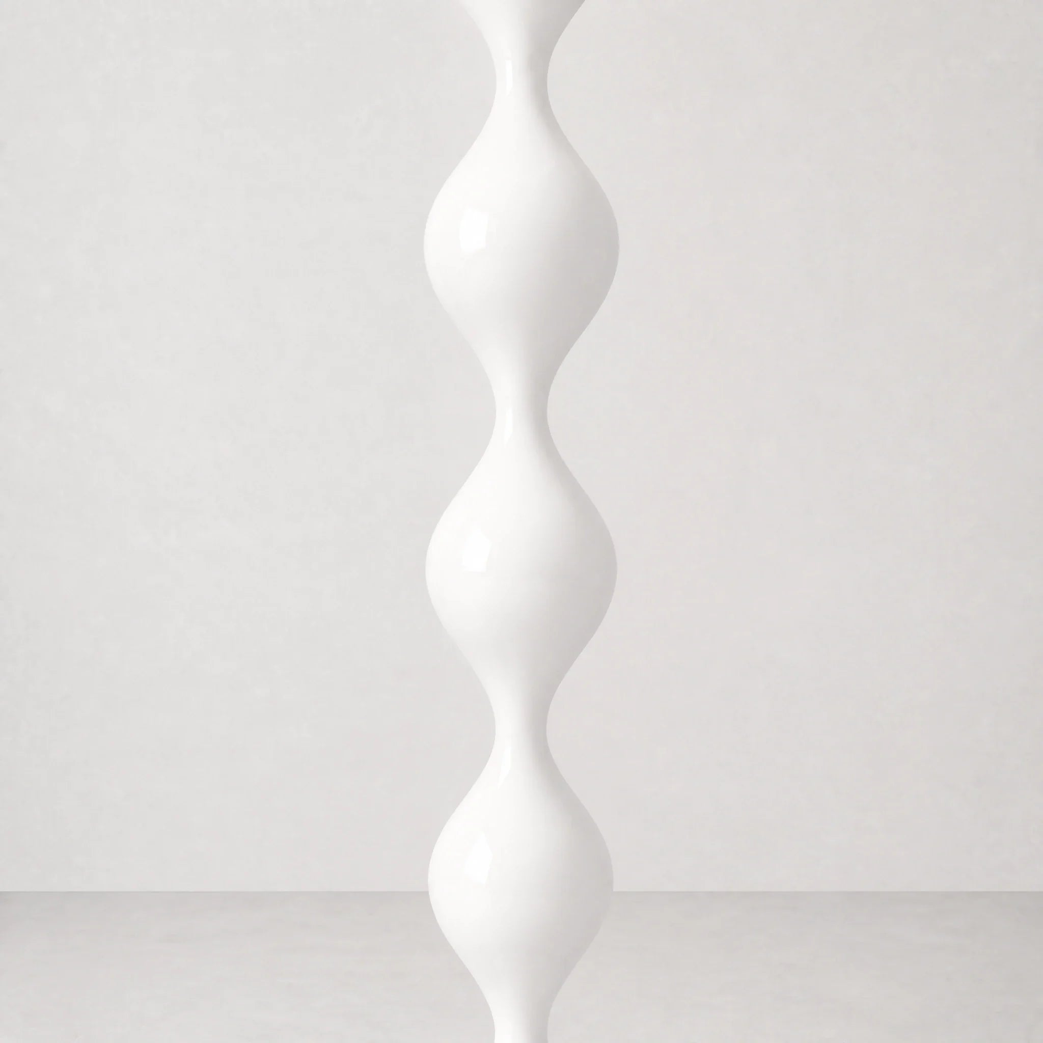 White Zara Groove Floor Lamp — view 4