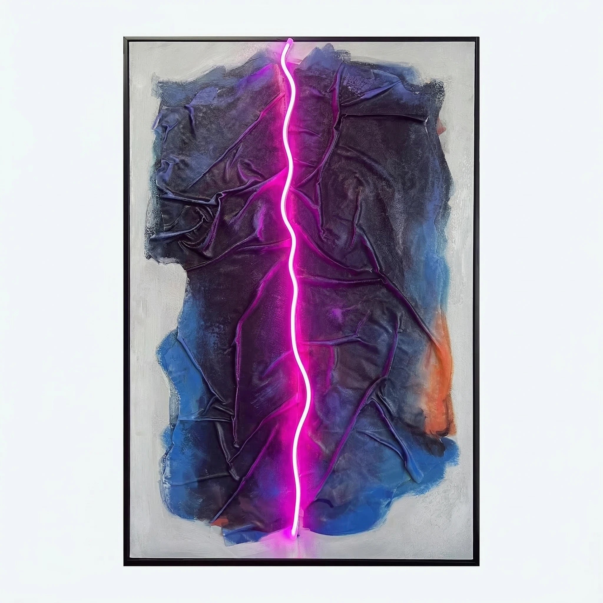 Neon Crease Wall Art Interior Moderna
