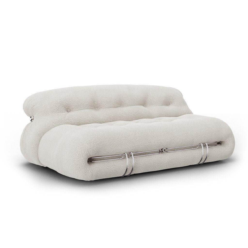 Soriana Two Seater Sofa Interior Moderna Pearl White Boucle