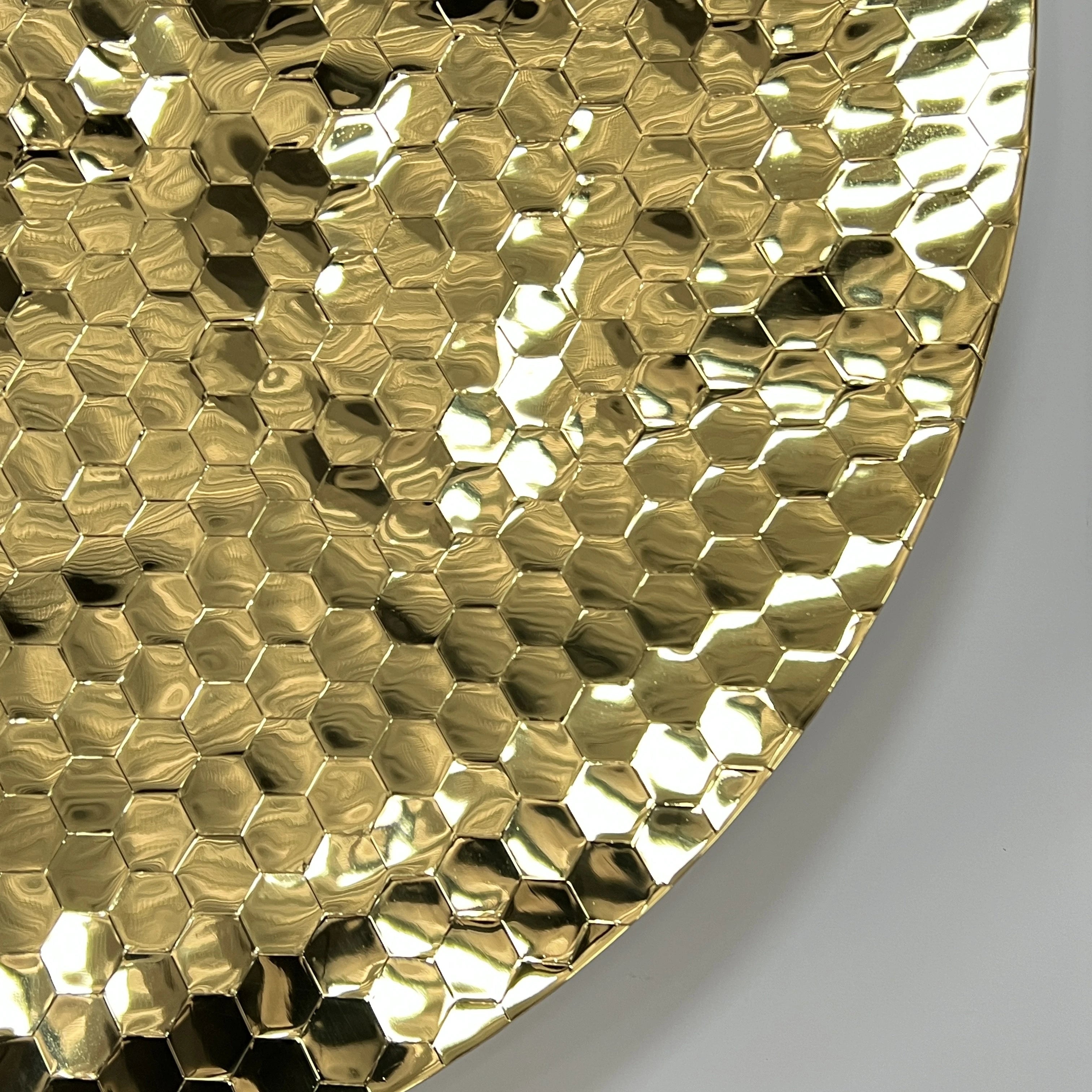 Concave Hex | Gold Wall Art Interior Moderna