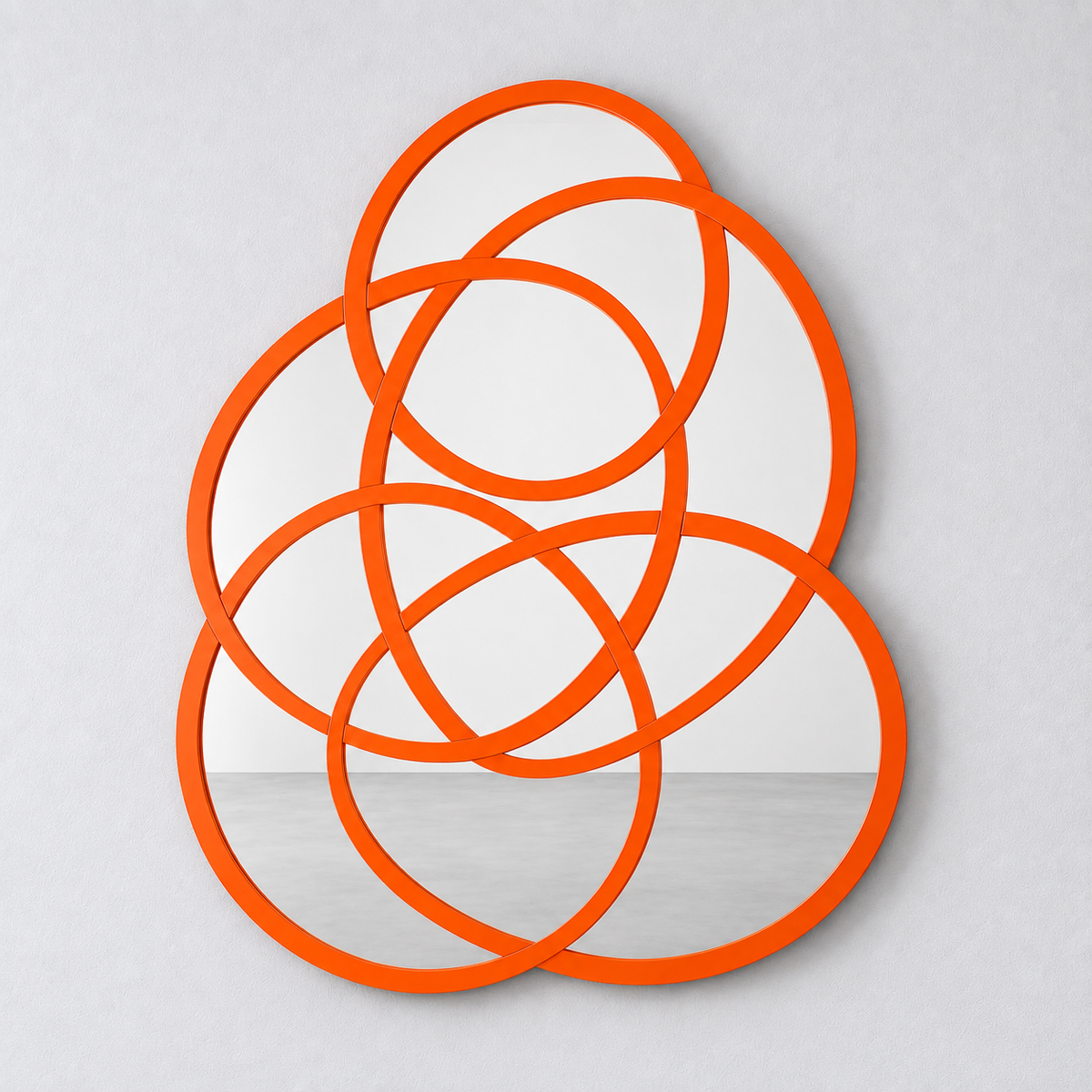 Rings of Infinity Wall Mirror Mirror Interior Moderna Orange New