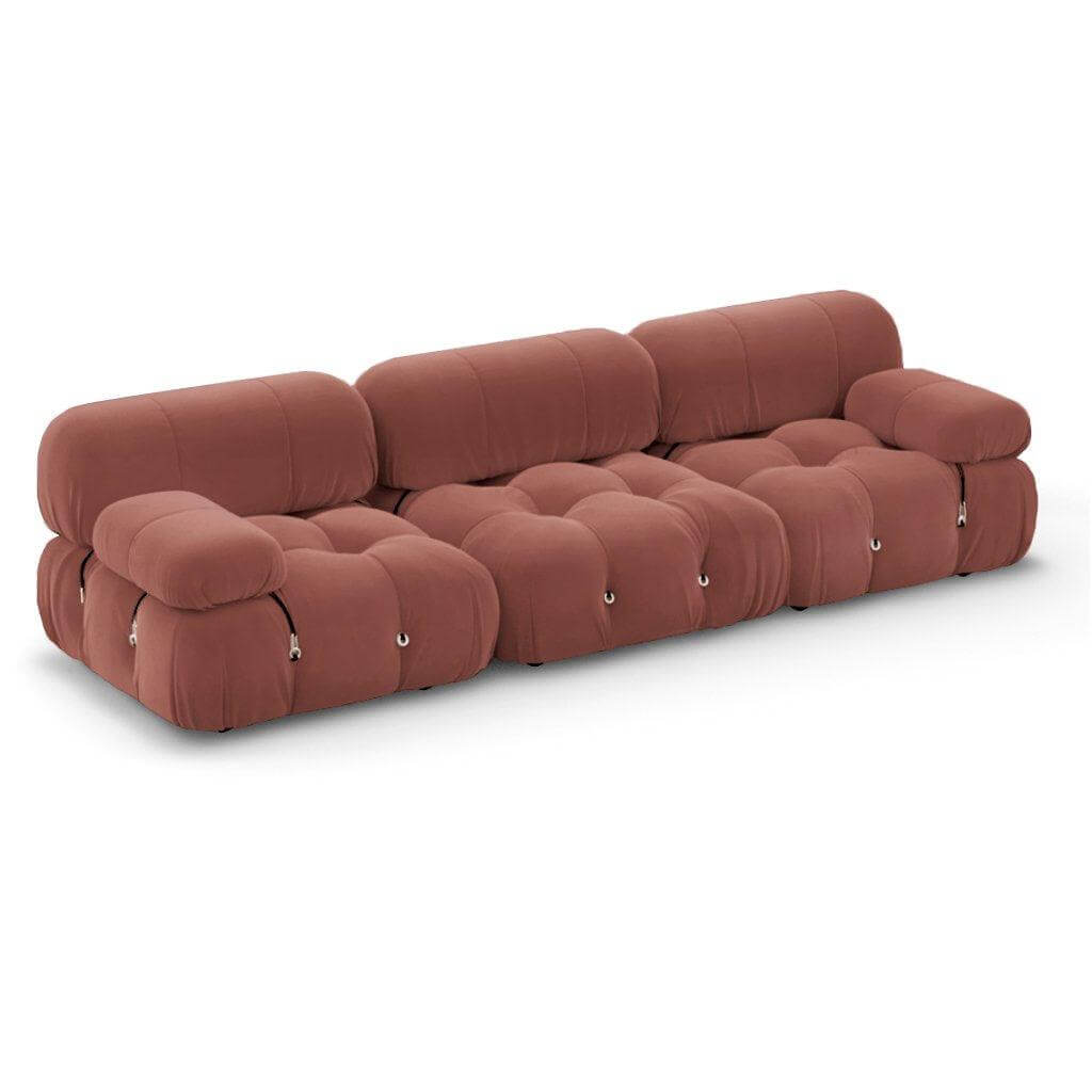 Mario Bellini Combination B Sofa Interior Moderna Rose Mauve Velvet